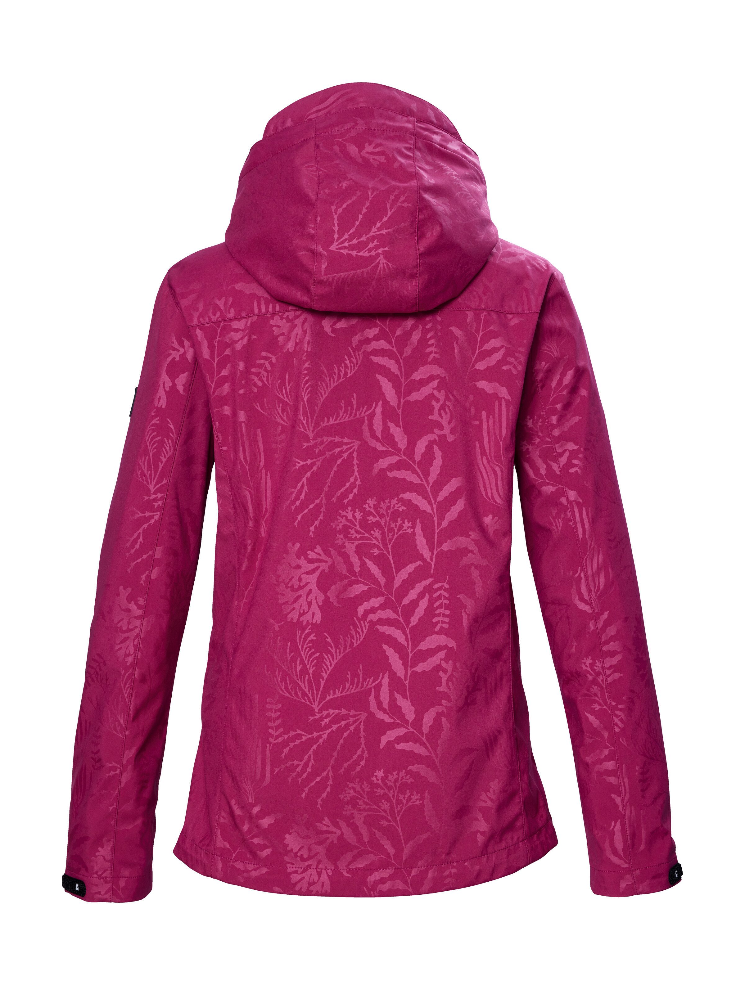 Killtec Softshell-jack KOS 122 WMN SFTSHLL JCKT FLORAL Softshelljack: Wind- en waterdicht, ademend, capuchon verstelbaar