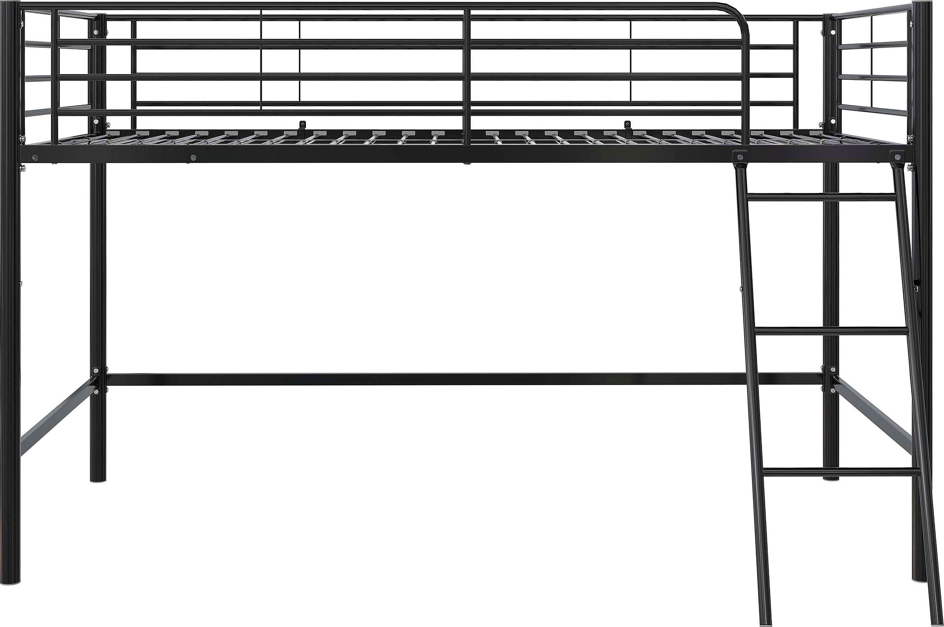 Lüttenhütt Hoogslaper Nils met lattenbodem en ladder, matrasmaat 90x200 cm, hoogte 129 cm