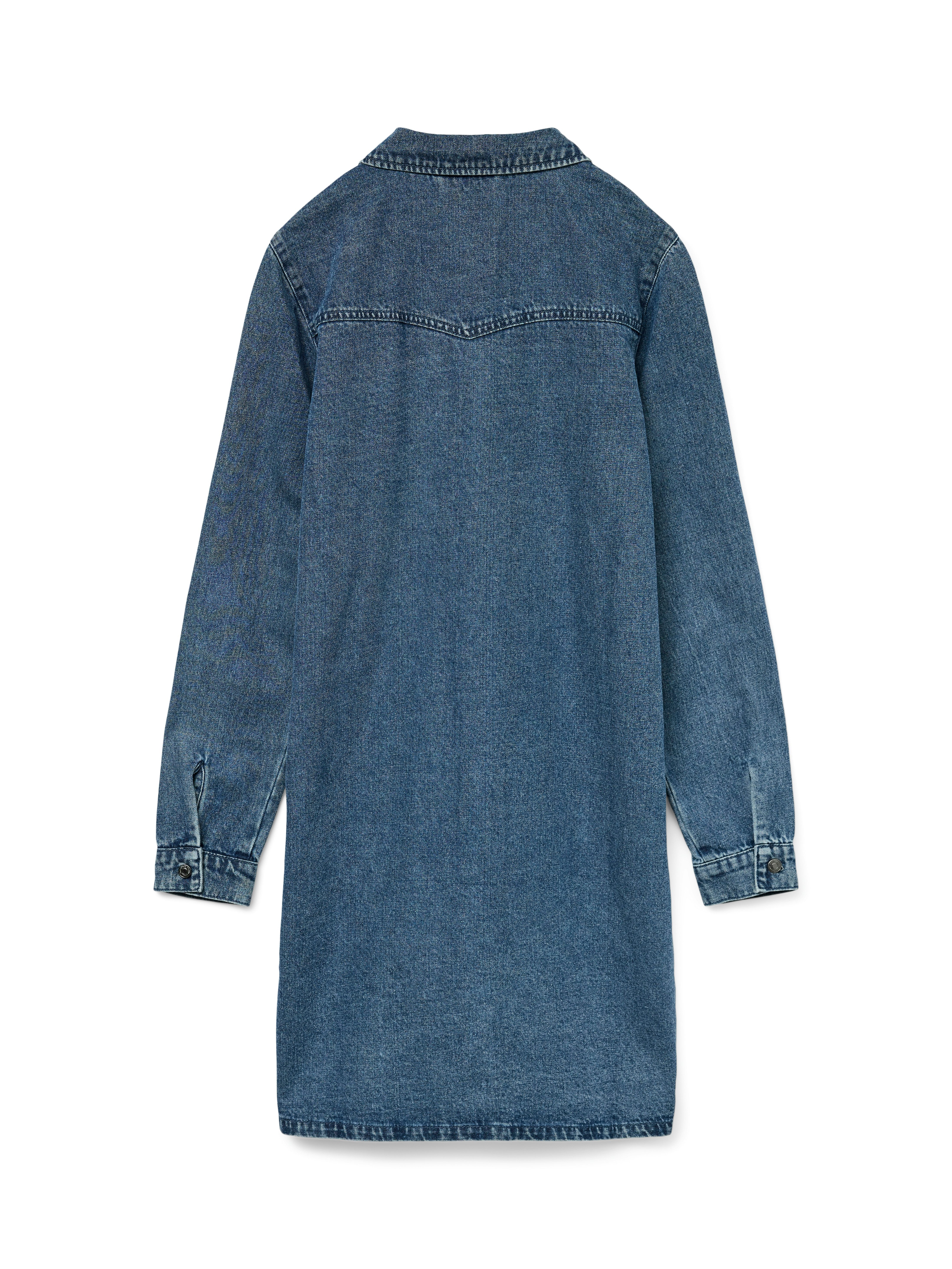 Vero Moda Jeans jurk VMJENNIE LS SHORT DENIM DRESS GA NOOS
