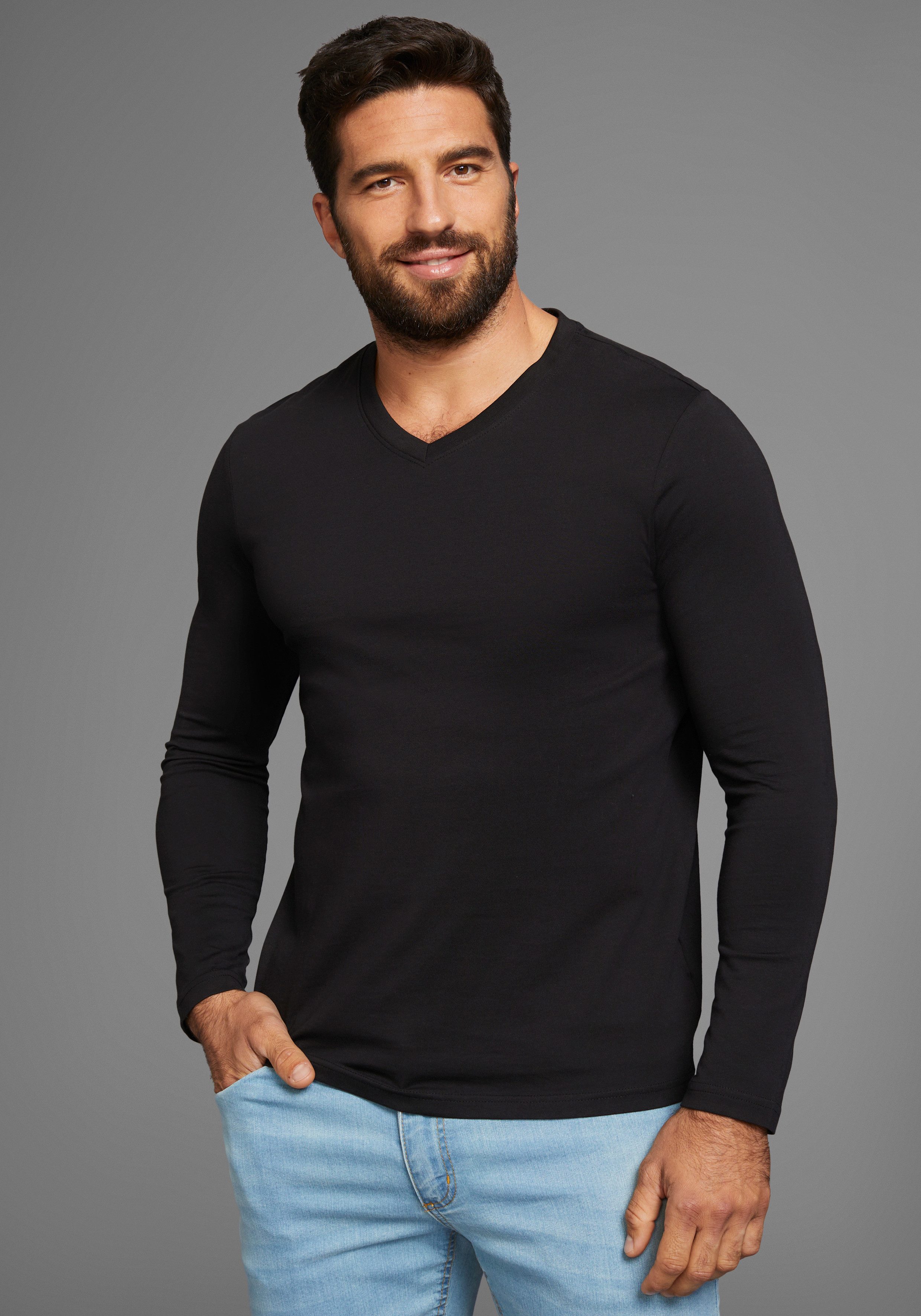 Man's World Shirt met lange mouwen ook voor onderkleding