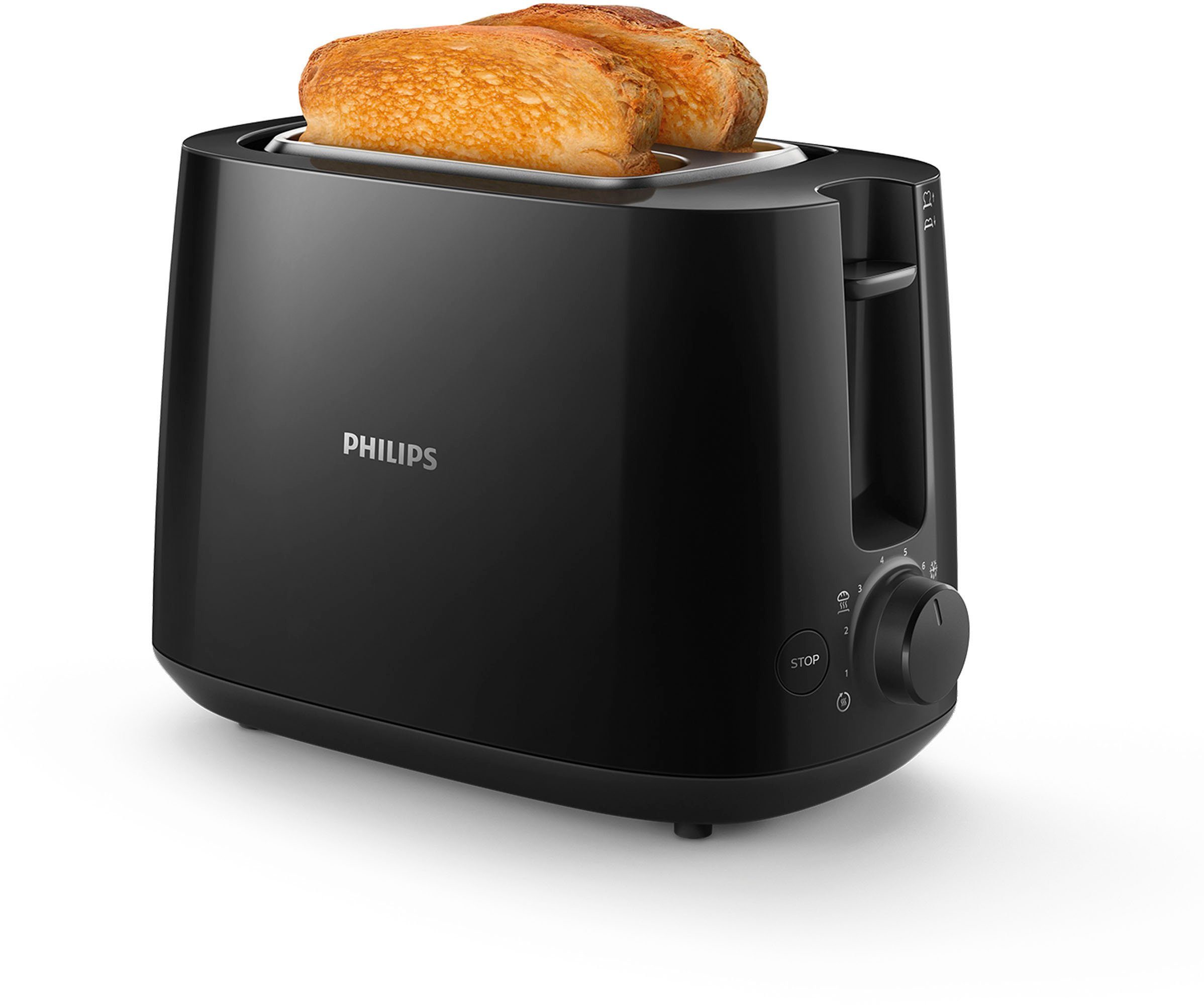 Philips Toaster HD2581/90 Daily Collection Broodjesopzet, kruimellade, 8 bruiningsniveaus, zwart