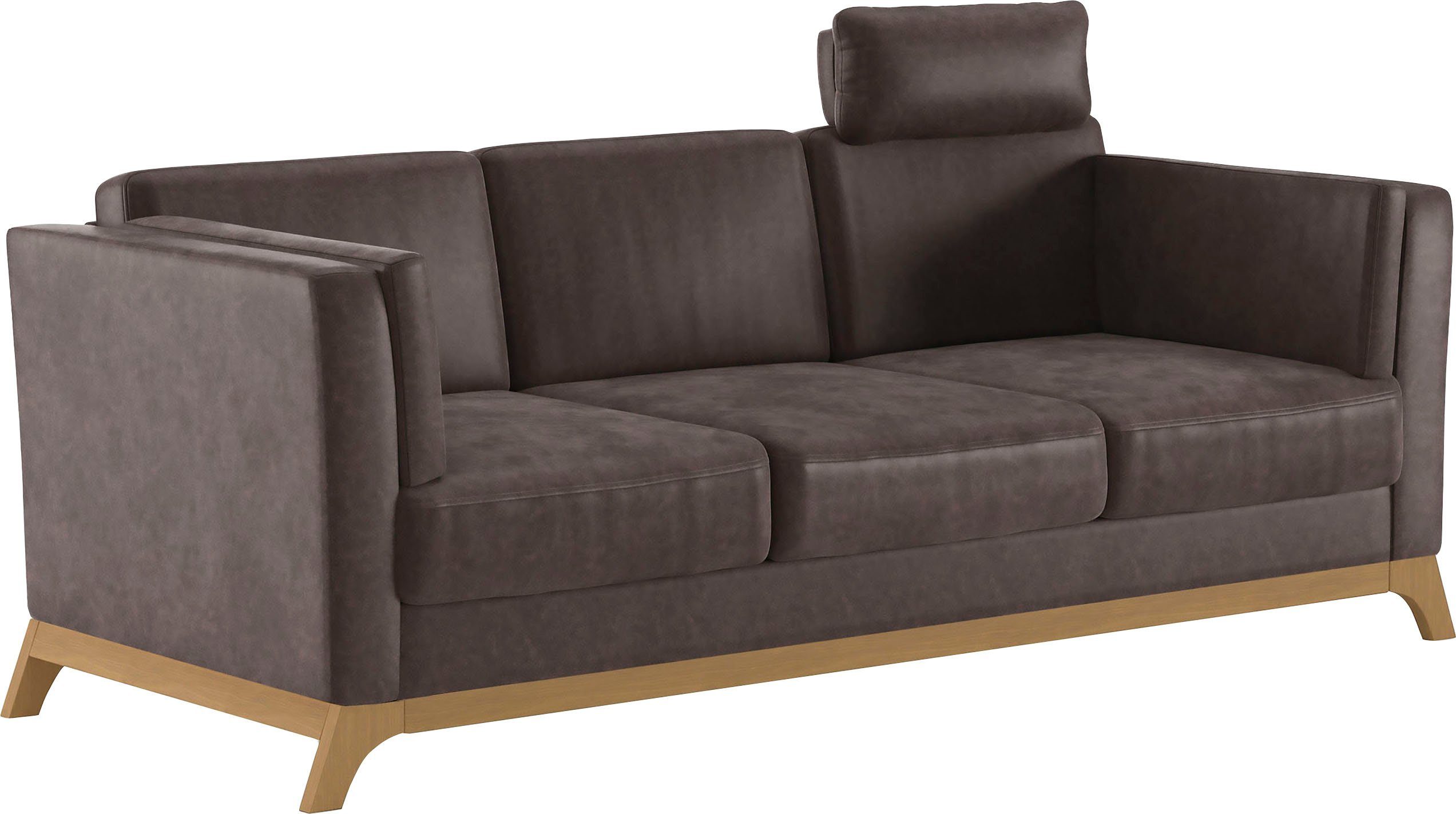 Home affaire 3-zitsbank Viva met houten frame van eikenhout