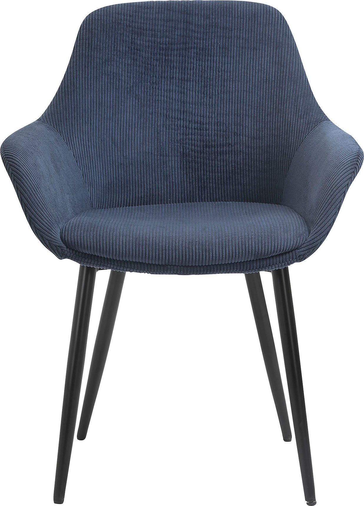SalesFever Stoel met armleuningen Bekleding in corduroy-look (set, 2 stuks)