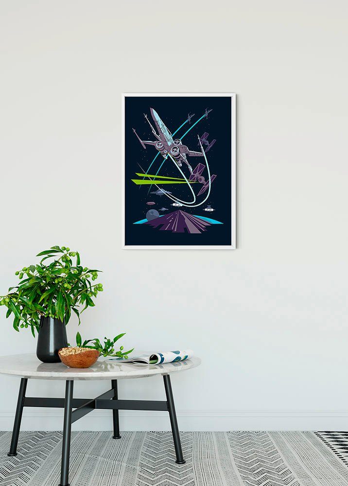 Komar Wanddecoratie Star Wars Classic Vector X-Wing Wanddecoratie voor de kinderkamer - zonder lijst (1 stuk)