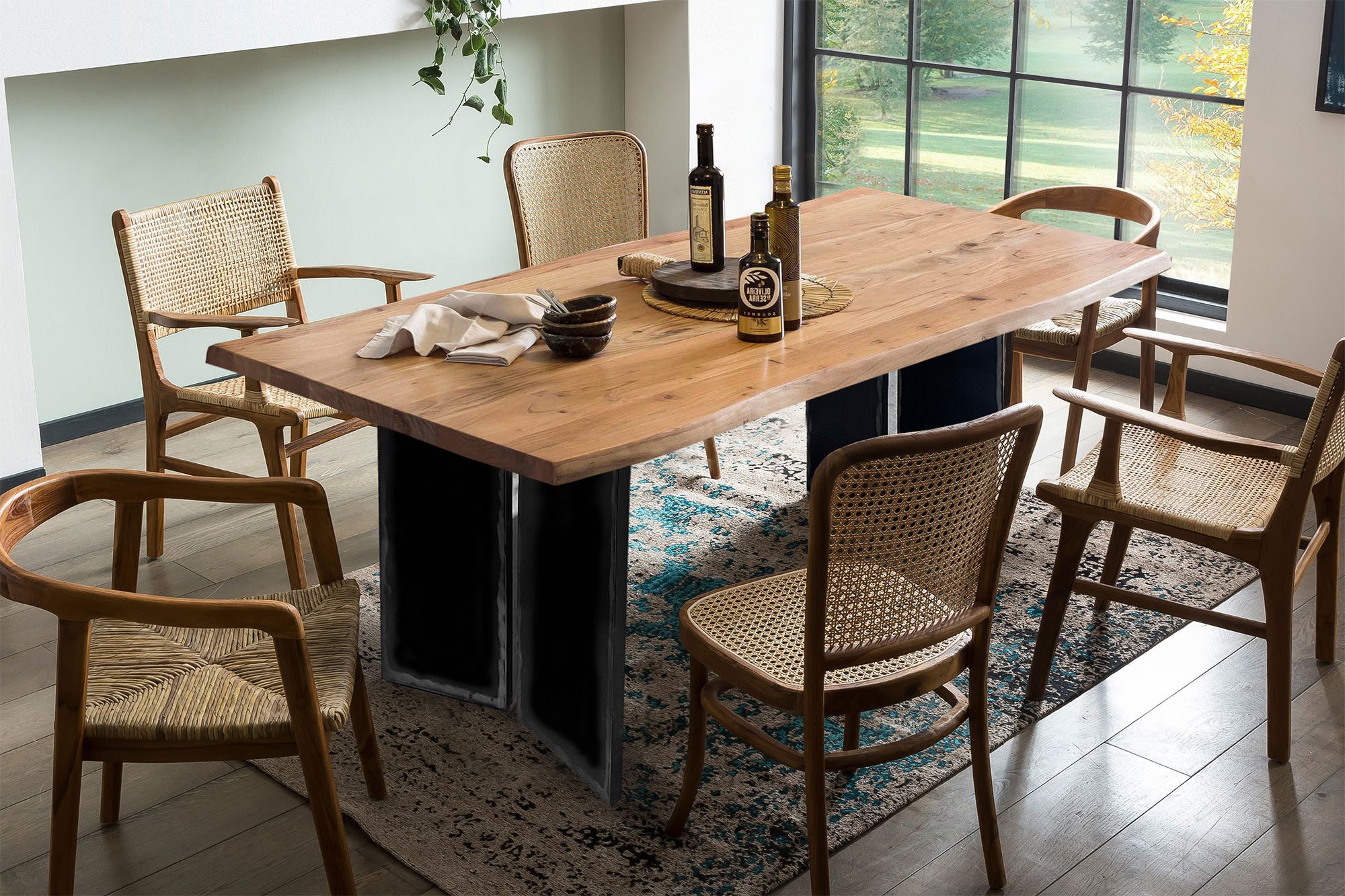 INOSIGN Tafel met hout gebeitst, gelakt en gewaxed (1 stuk)