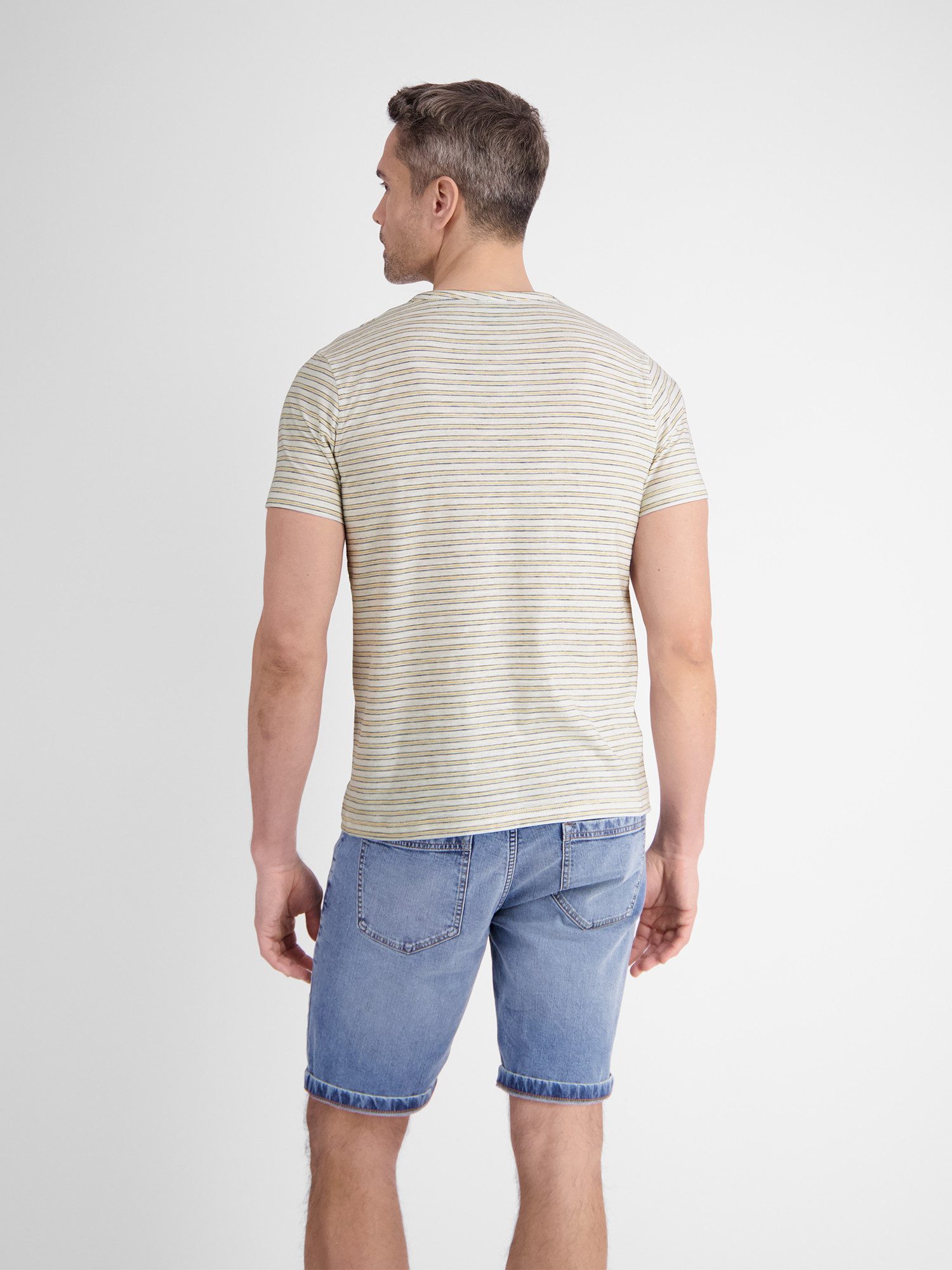 Lerros Henleyshirt LERROS heren serafino-shirt, gestreept