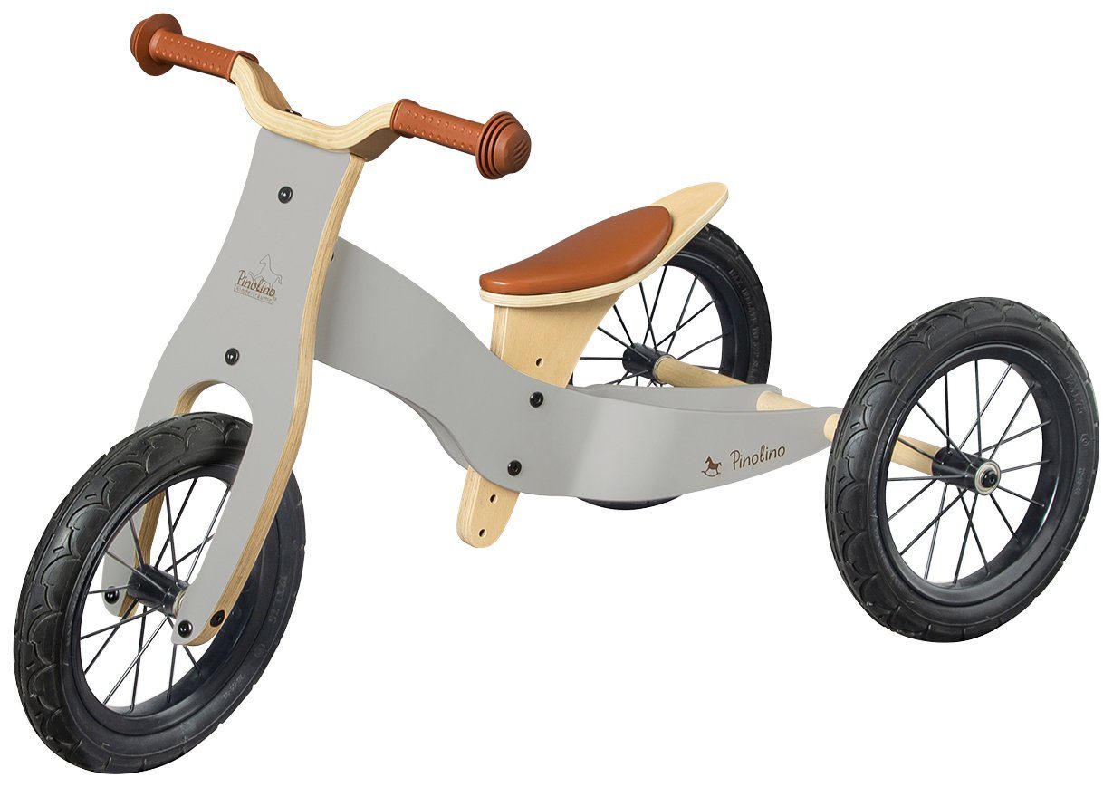 Pinolino® Loopfiets Oskar loopfiets grijs/naturel om te bouwen tot leren  lopen driewieler koop je bij | OTTO
