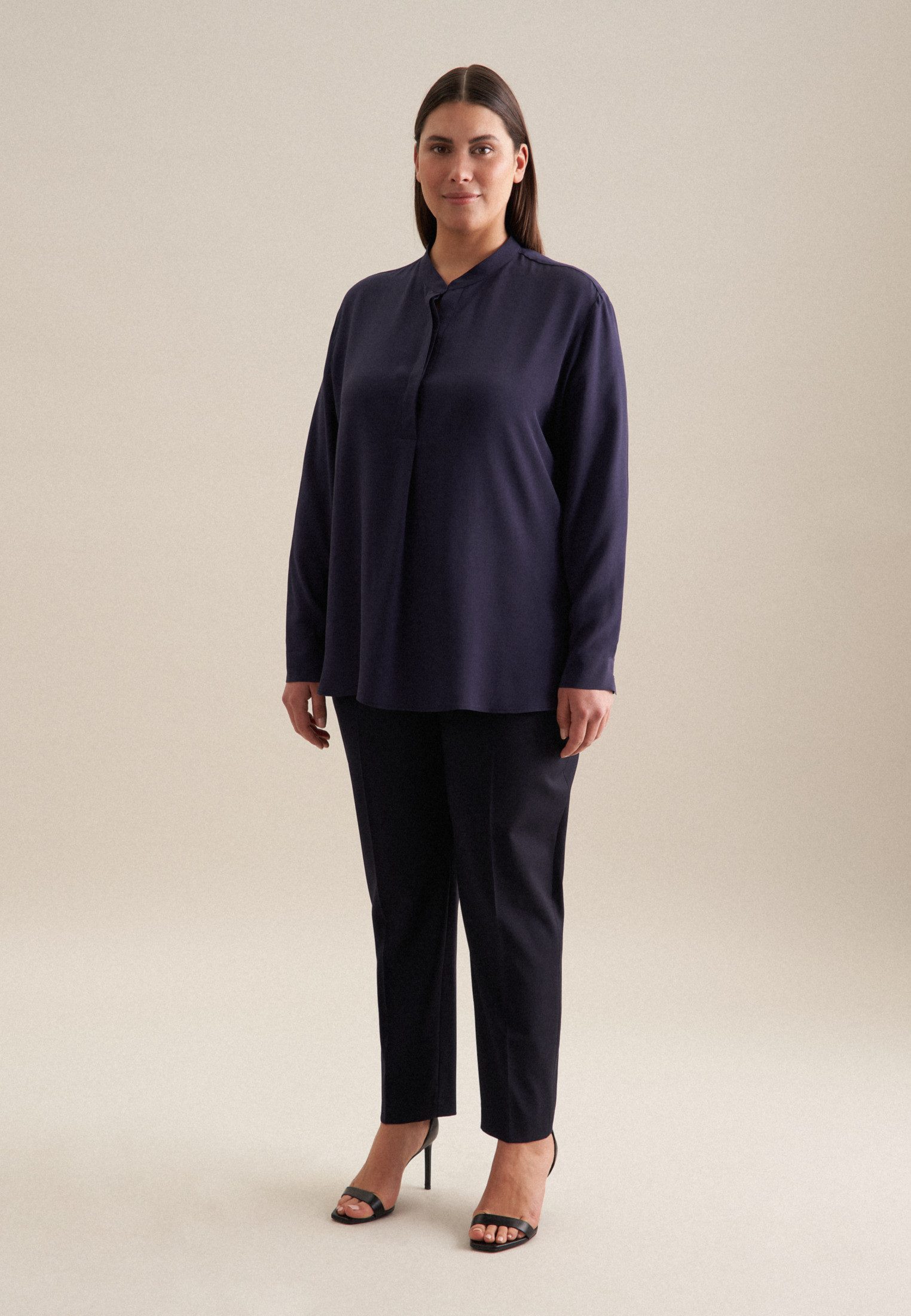 seidensticker Klassieke blouse Zwarte roos
