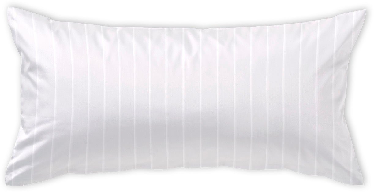 Curt Bauer Kussenovertrek Belluno smalle streep (1 stuk) kussenovertrekken maat 80 cm x 40 cm wit