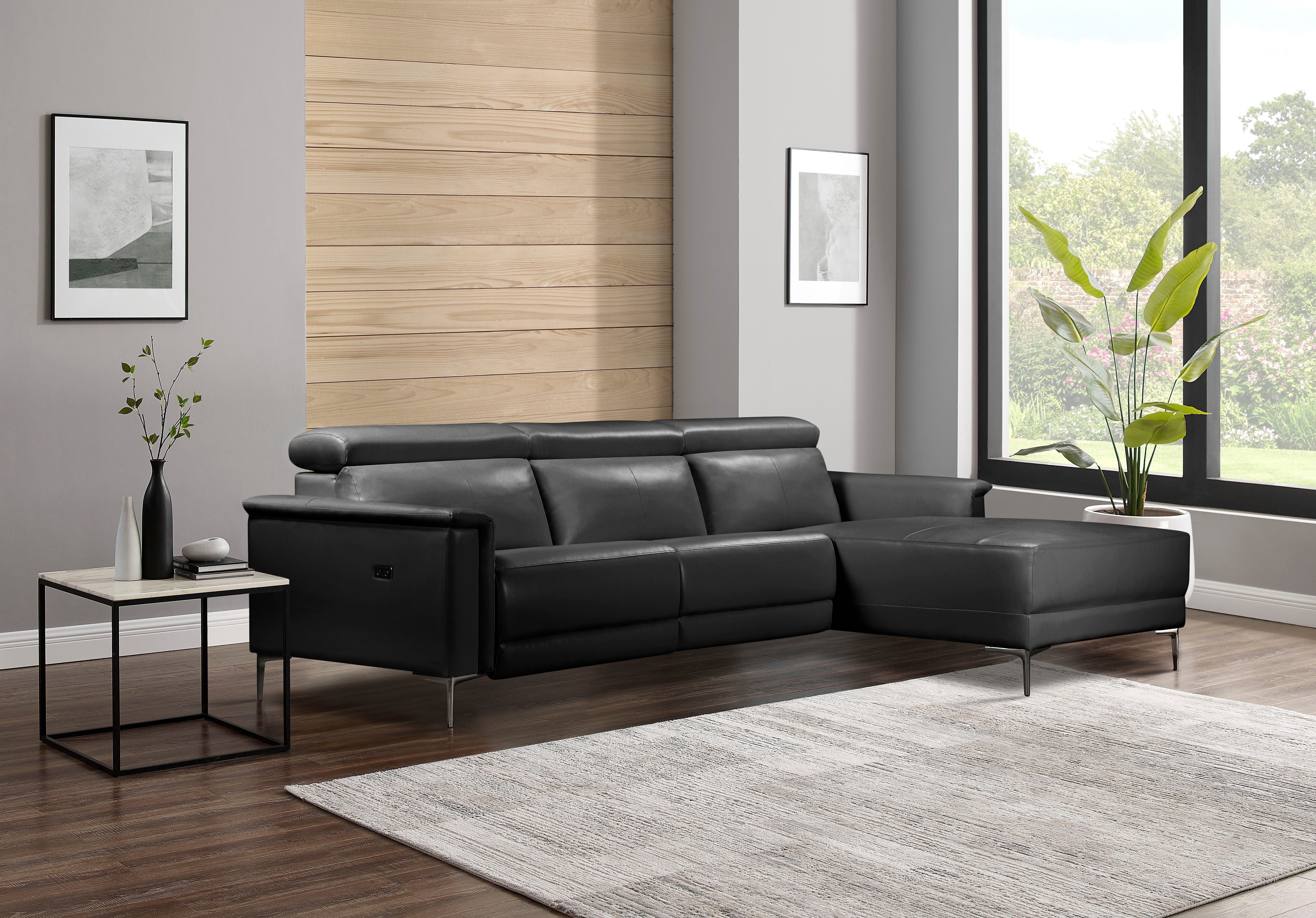 Home affaire Hoekbank Lund, L-vorm, 261 cm, handmatige of elektrische relaxfunctie (met USB-A)