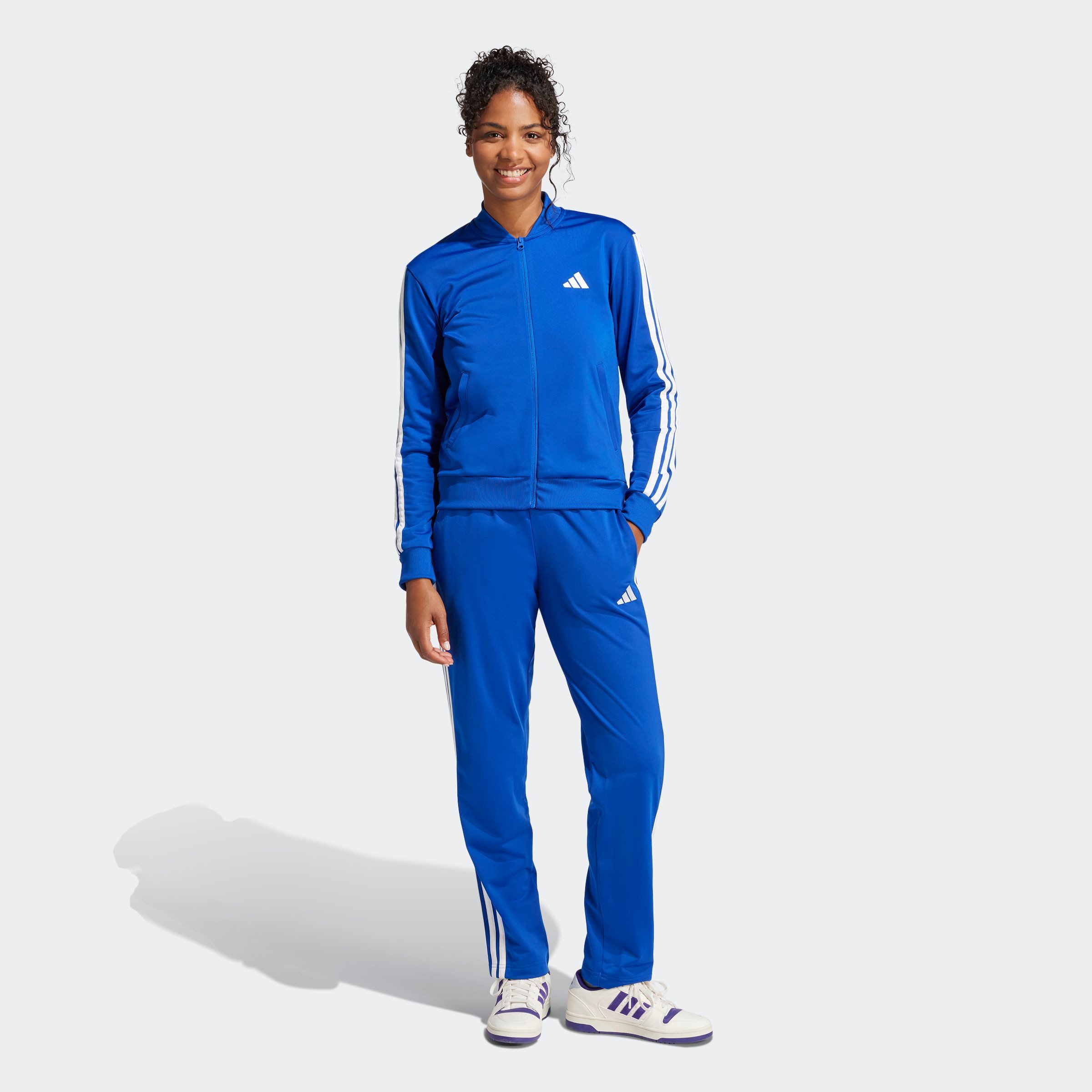 adidas Sportswear Trainingspak W 3S TR TS (2-delig) dames fitness maat XXL blauw
