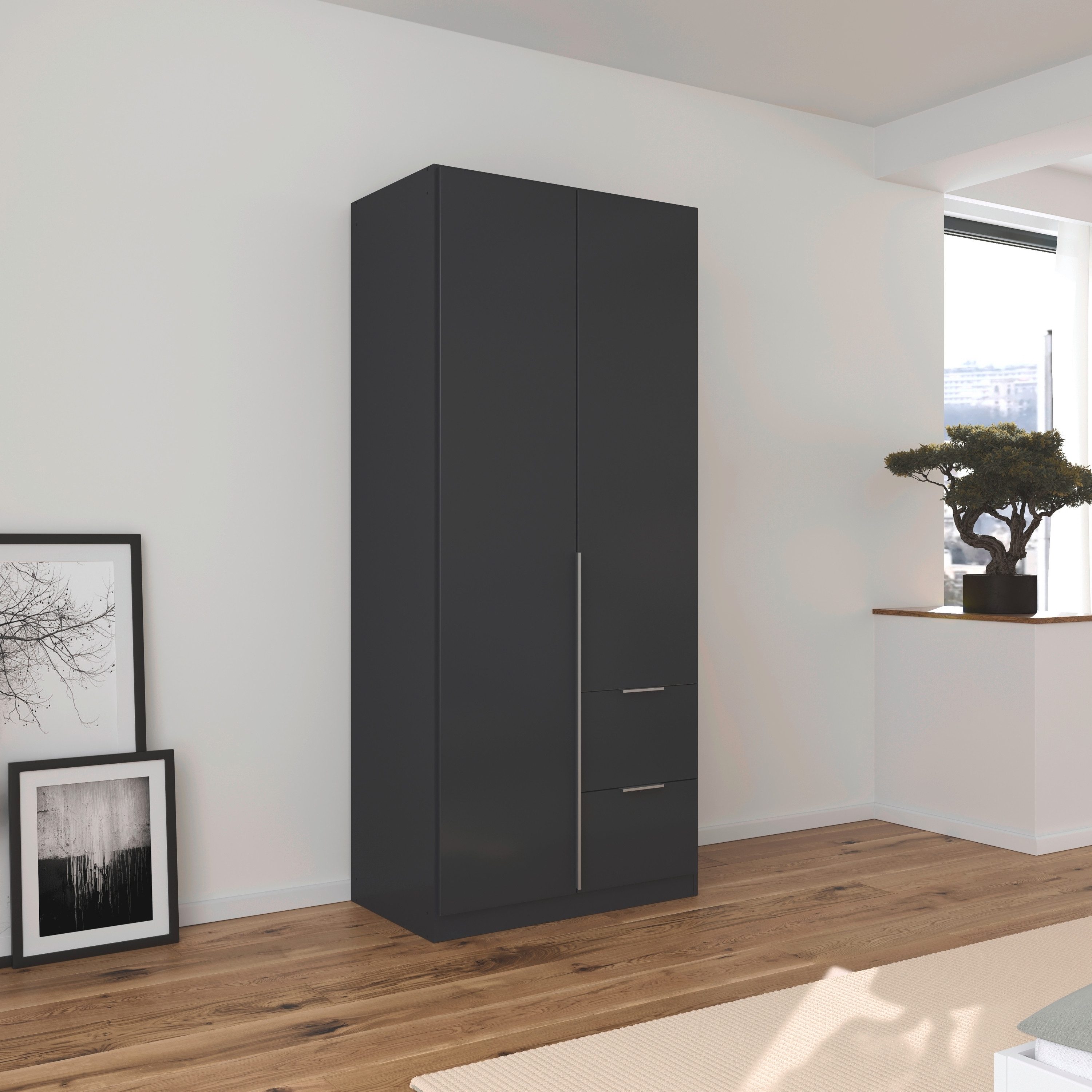 rauch Draaideurkast Kledingkast kast garderobe AGORDO met decor- of hoogglansfront