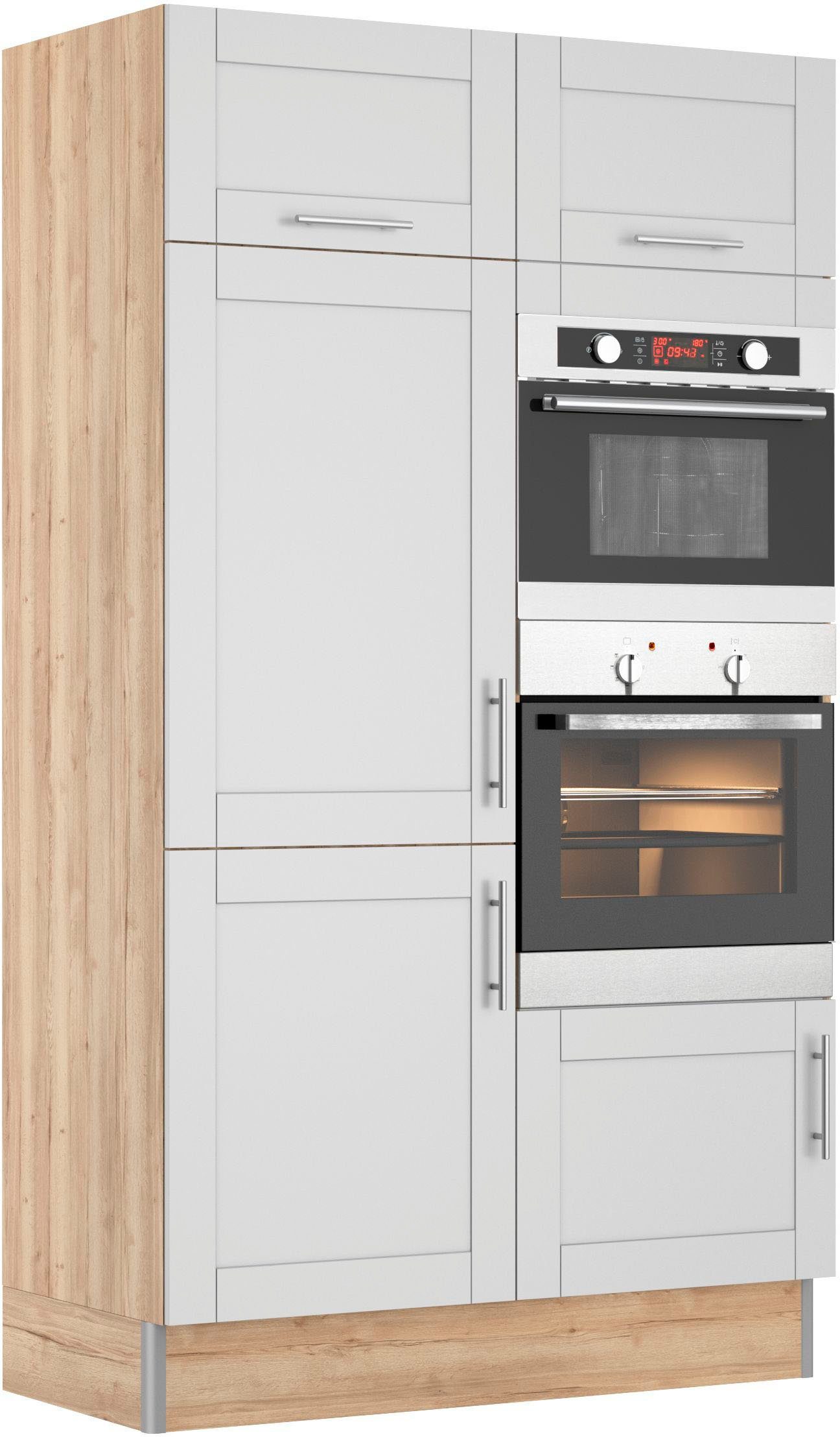 Kochstation Keuken KS-Ahus, Hoge kastmodule Breedte 120 cm, optioneel met elektrische apparaten, softclose functie