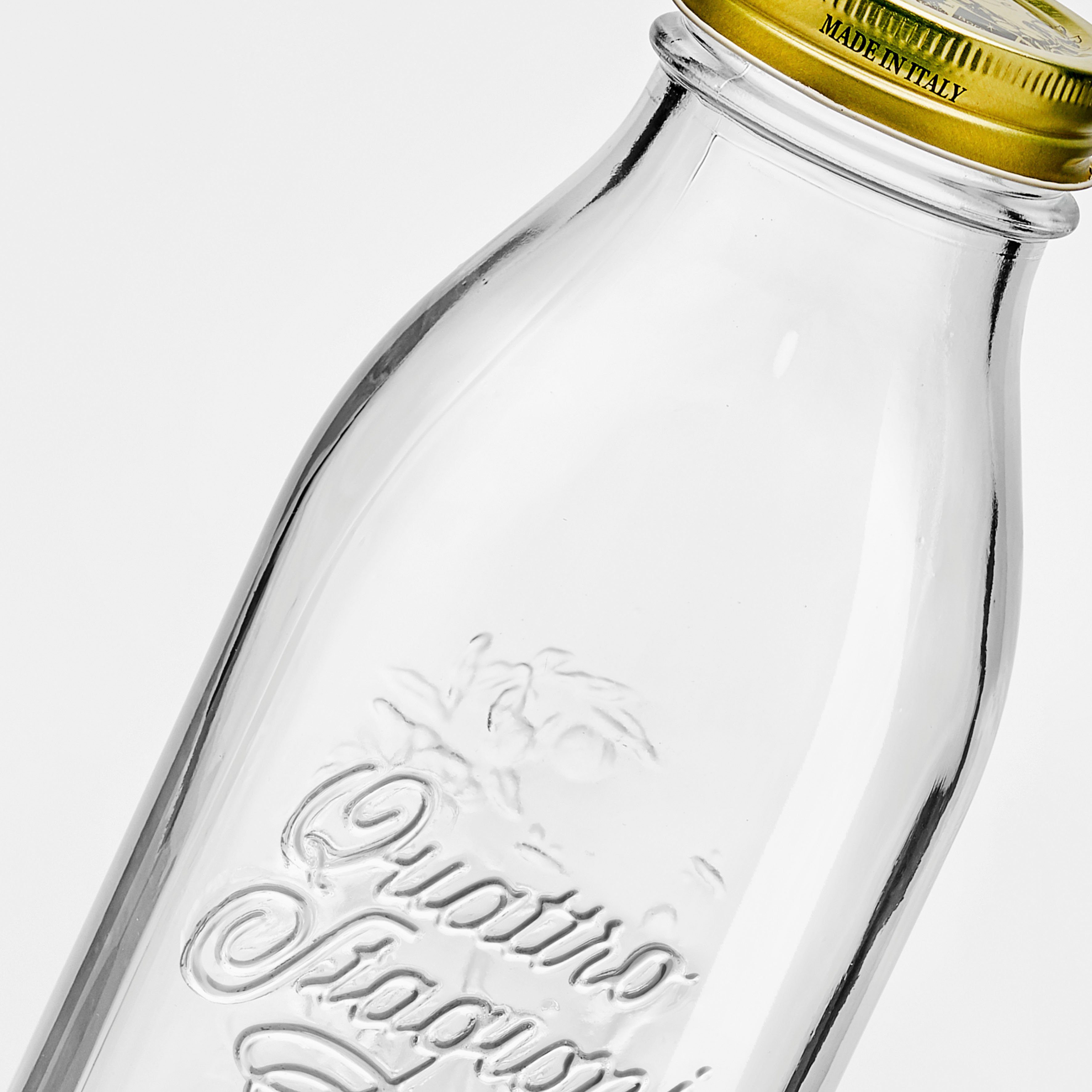 Bormioli Rocco Weckpot Quattro Stagion luchtdicht afsluitbaar, gouden schroefdop, 1 l (set, 12-delig)