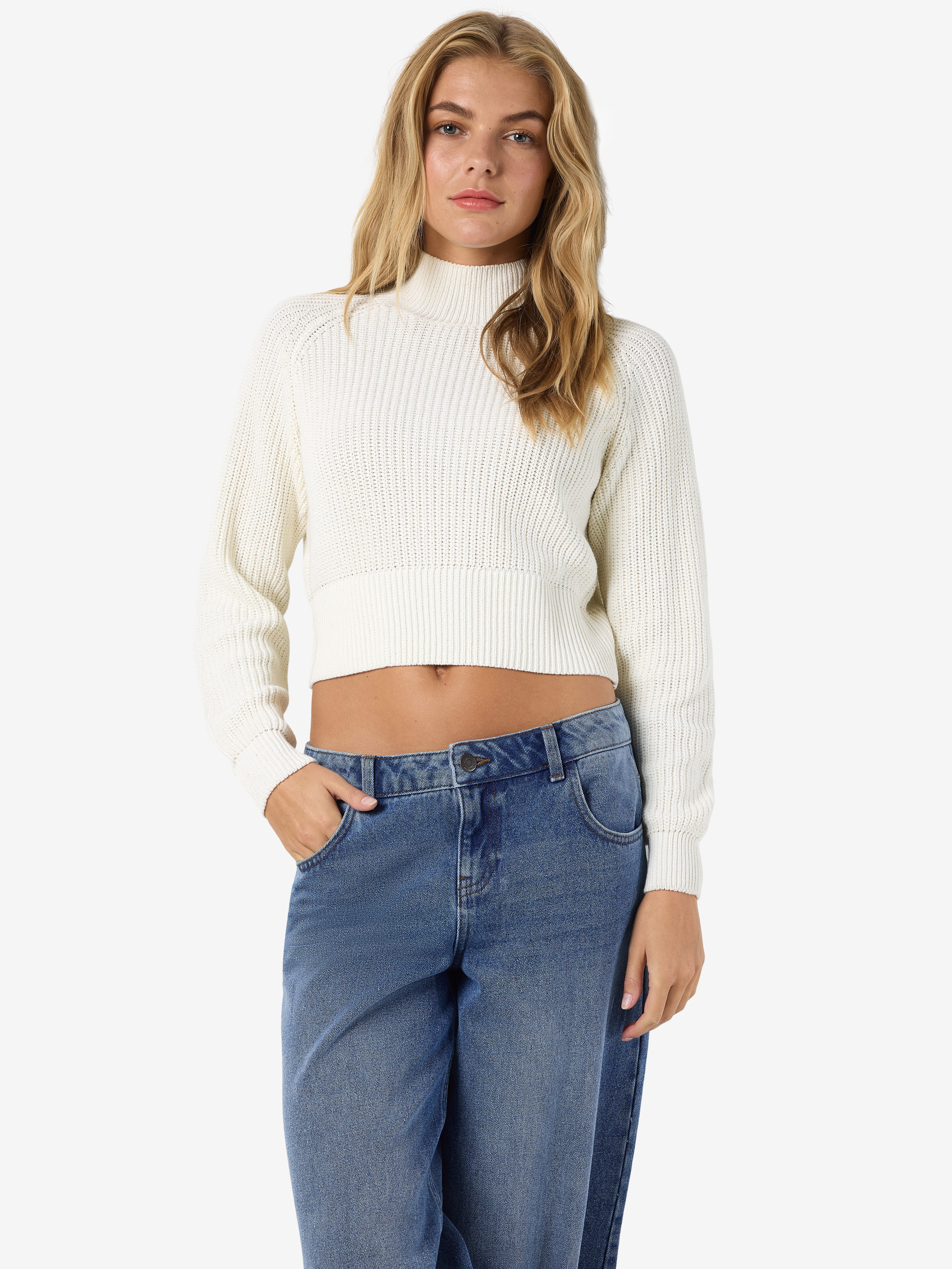 Noisy may Trui met staande kraag NMDARA L/S HIGH NECK KNIT FWD NOOS