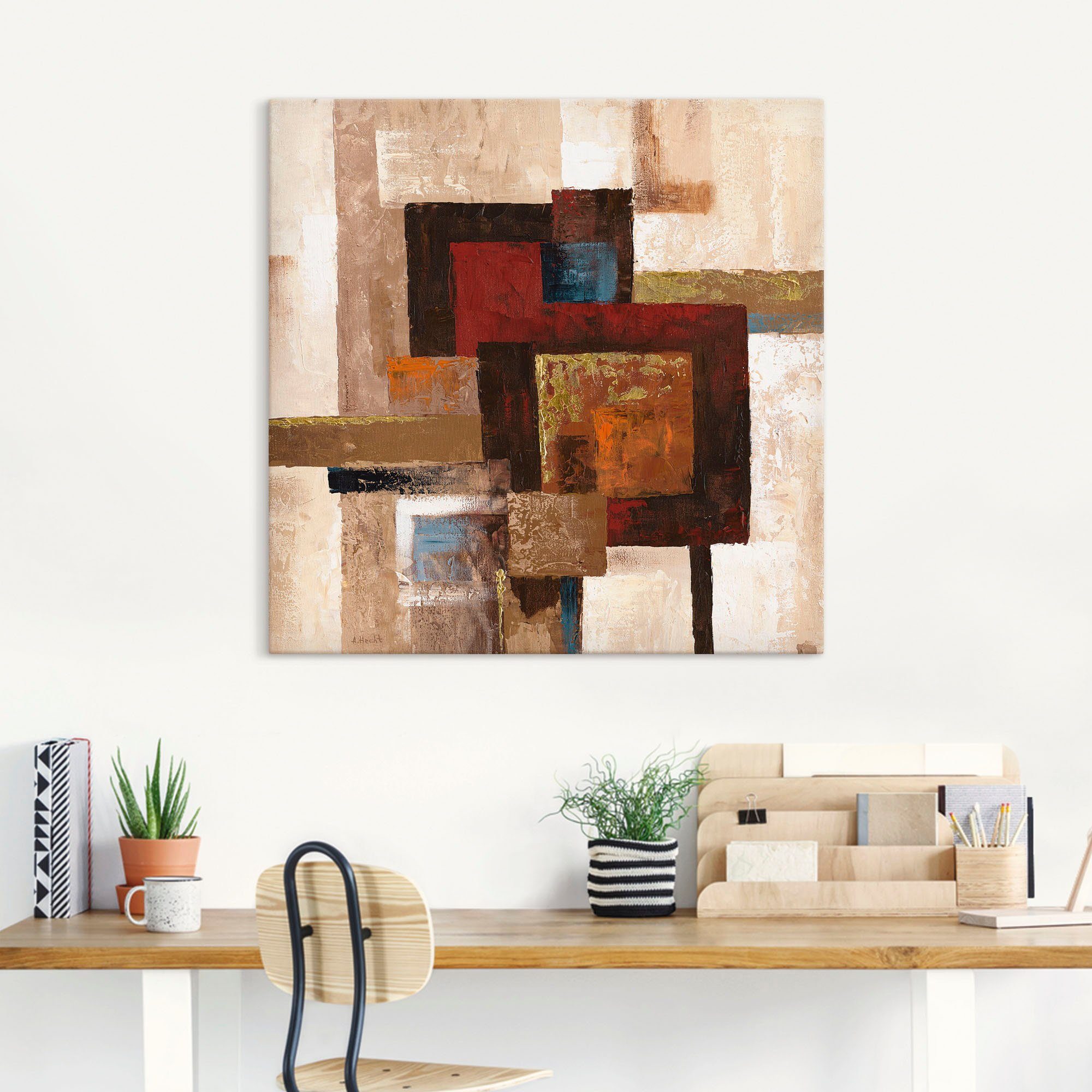 Artland Artprint Ruiten abstract II als artprint op linnen, poster in verschillende formaten maten