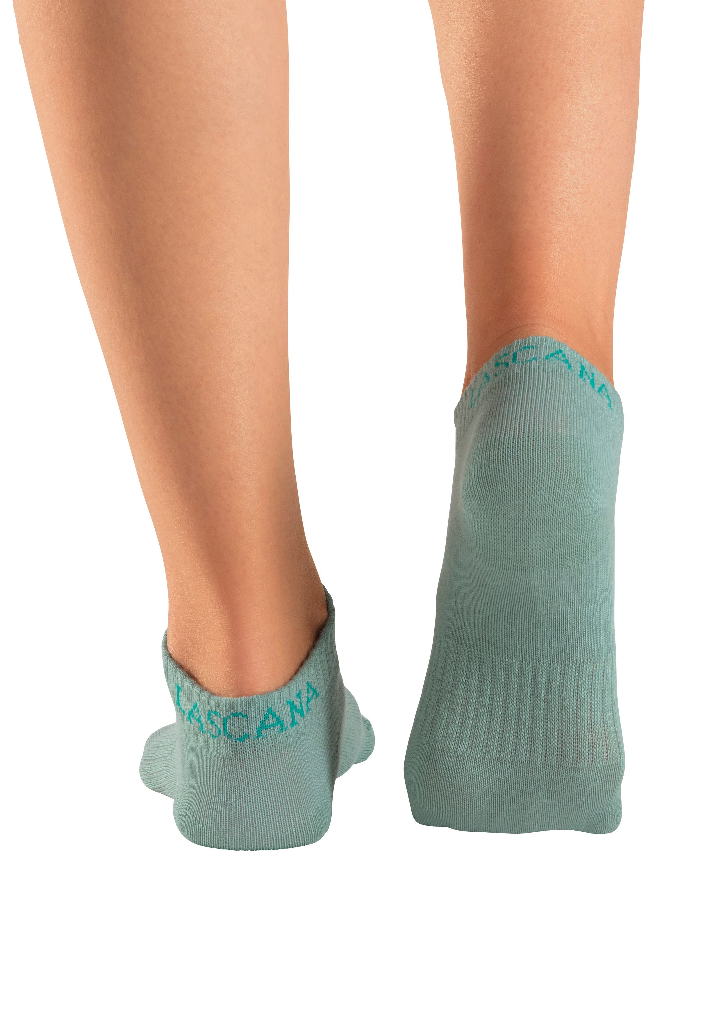 active by Lascana Sneakersokken met ingebreid merklogo (set, 6 paar)