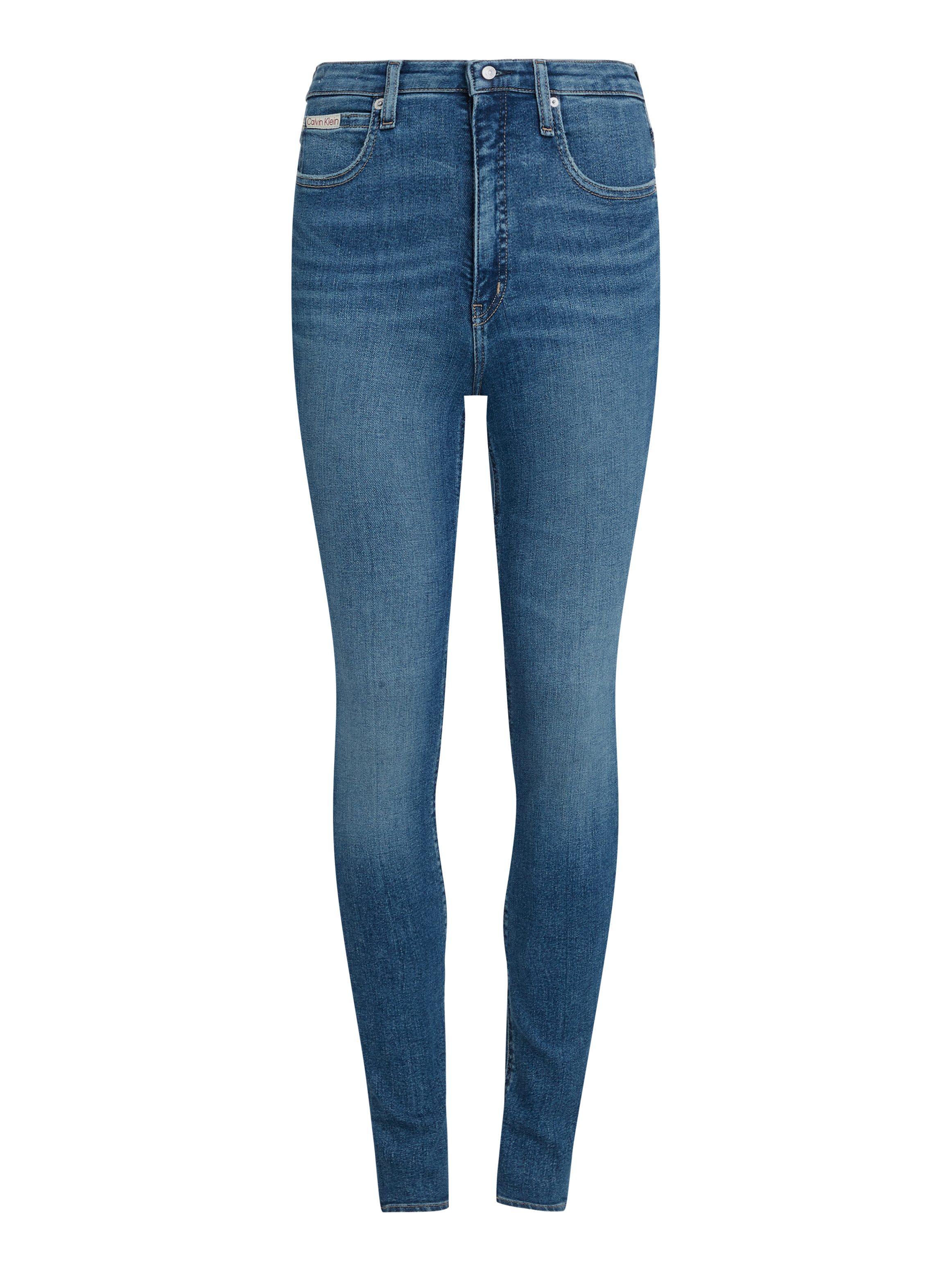 Calvin Klein Skinny fit jeans High rise skinny met muntzakje, lichte stone wash-look