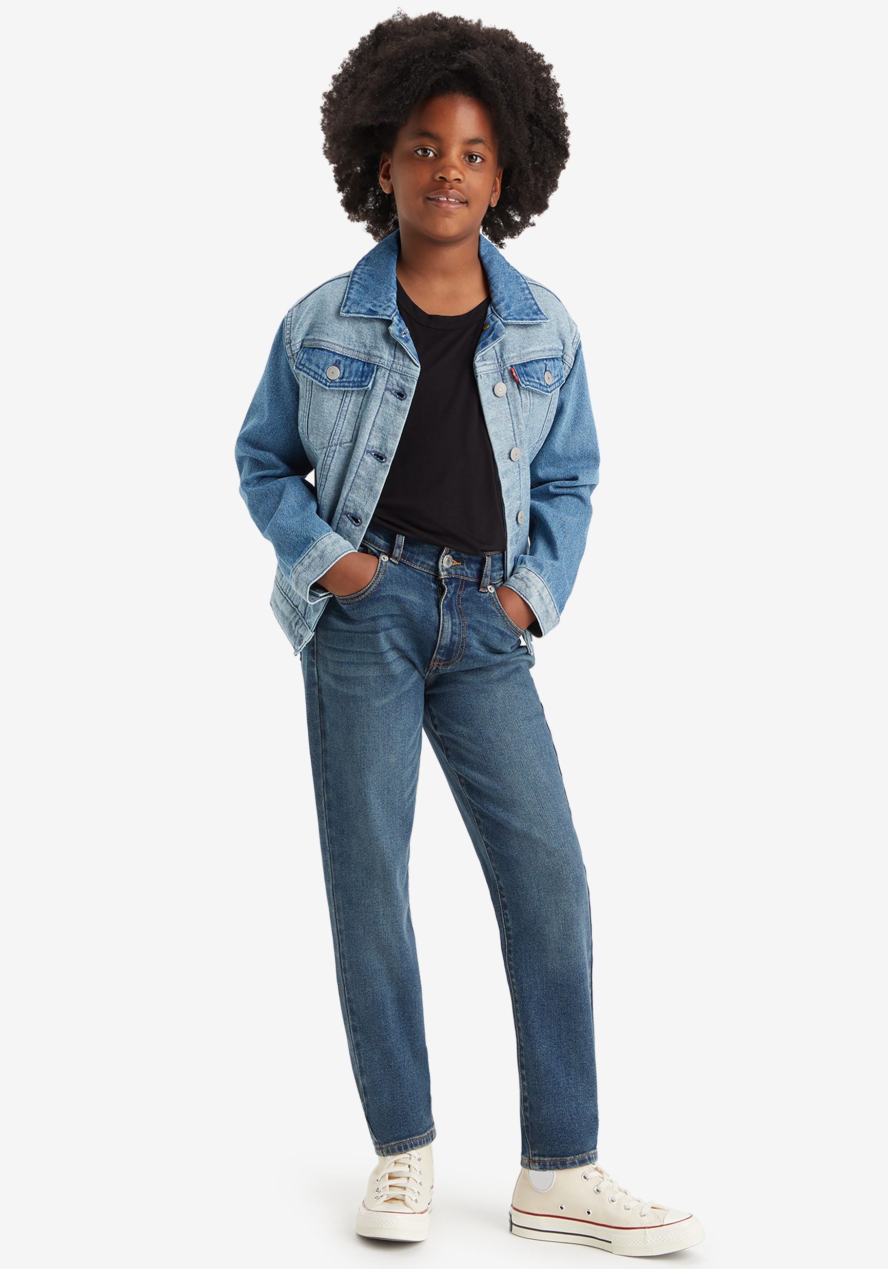 Levi's Kidswear 5-pocket jeans in mom-fit, voor meisjes