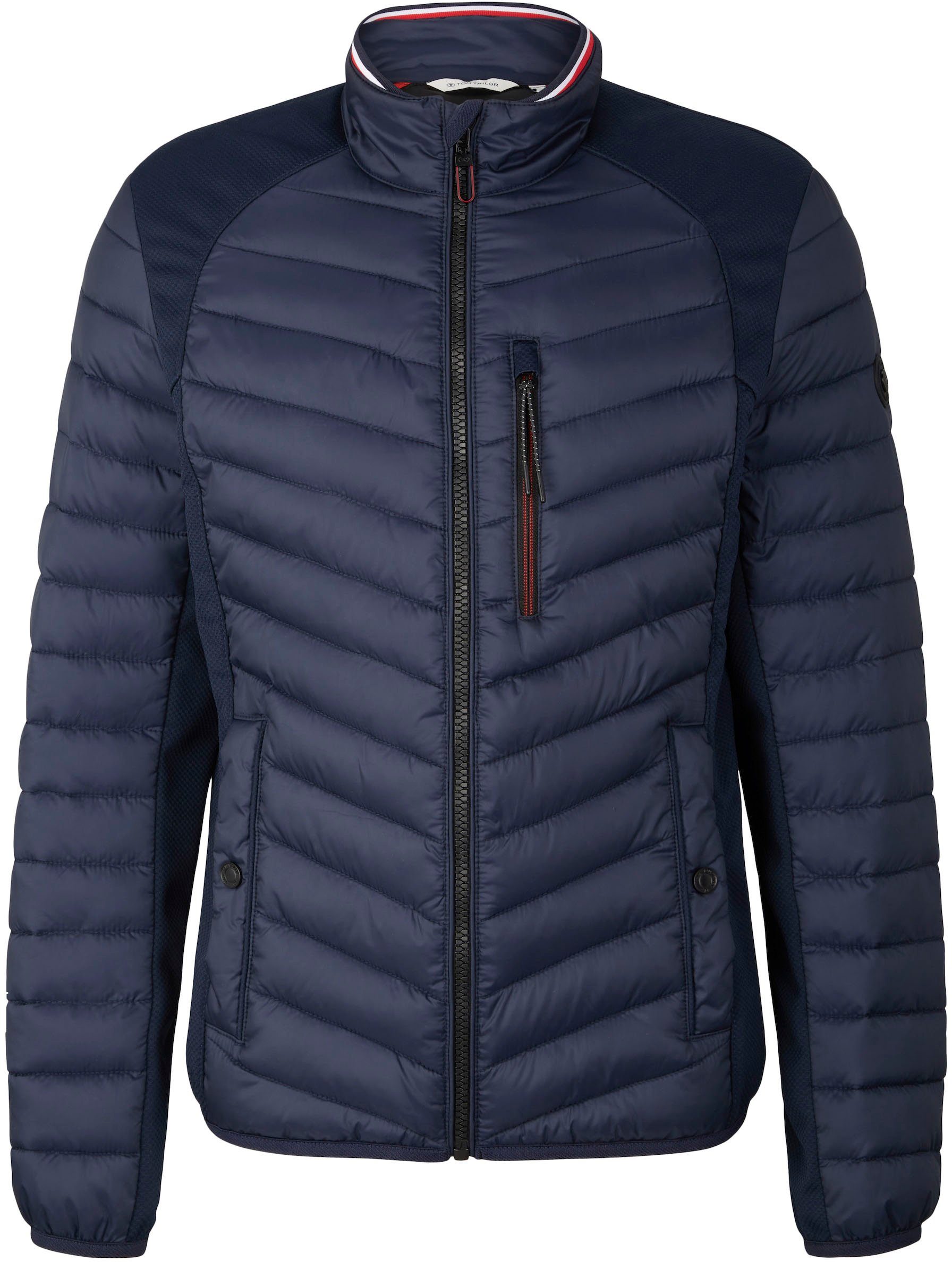 Tom Tailor Gewatteerde jas hybride - met softshell-inzetten aan de zijkanten en op de schouder