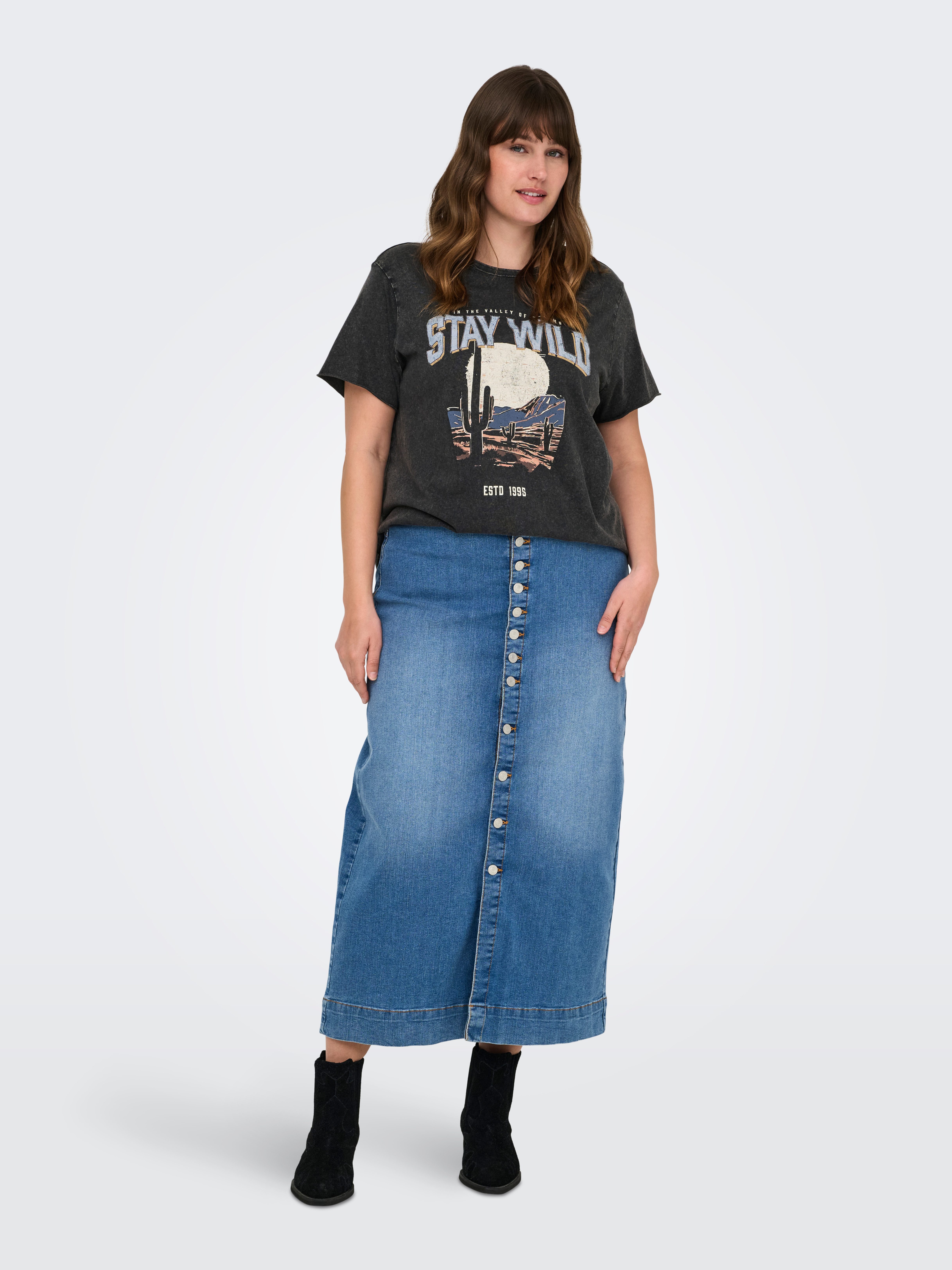 ONLY CARMAKOMA T-shirt CARLUCY LIFE REG S/S TOP JRS NOOS