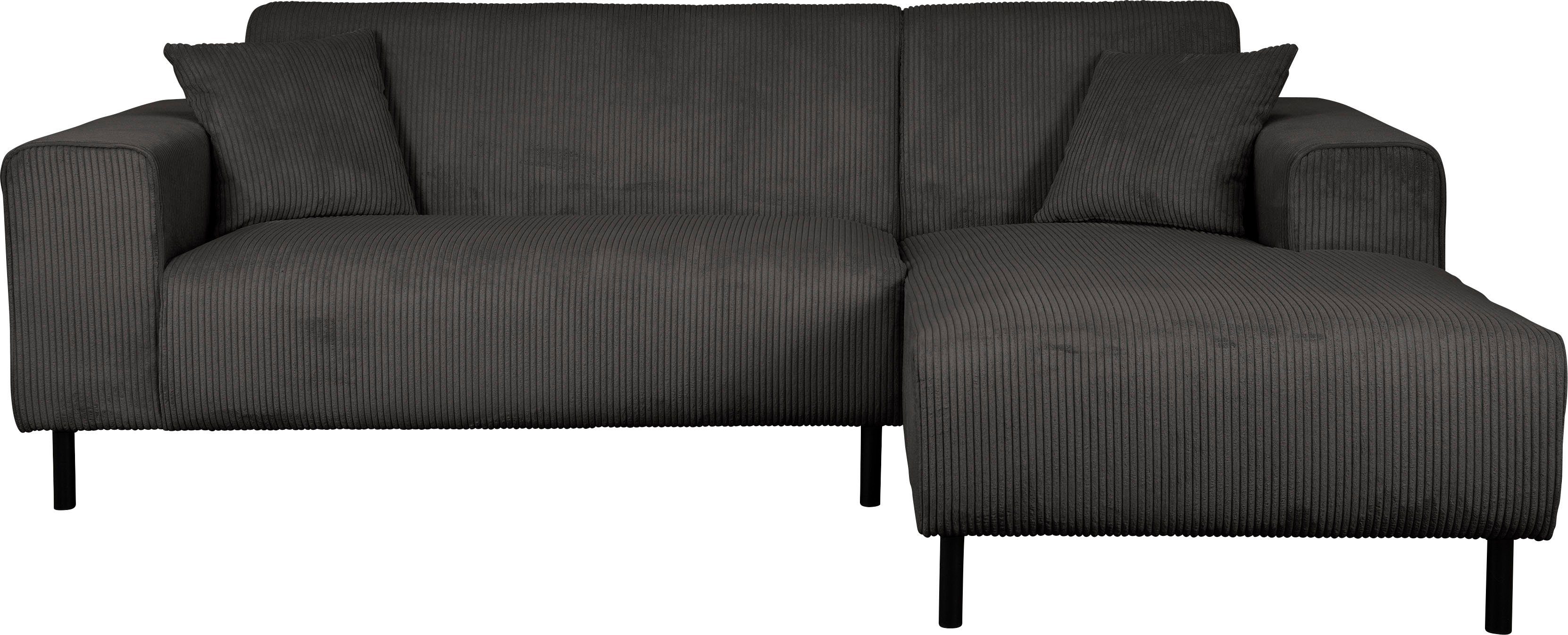 Home affaire Hoekbank ARROS L-vorm met golfondersteuning, afmetingen B/D/H: 235/163/81 cm incl. sierkussens, met recamiere rechts/links bestelbaar, ook in cord