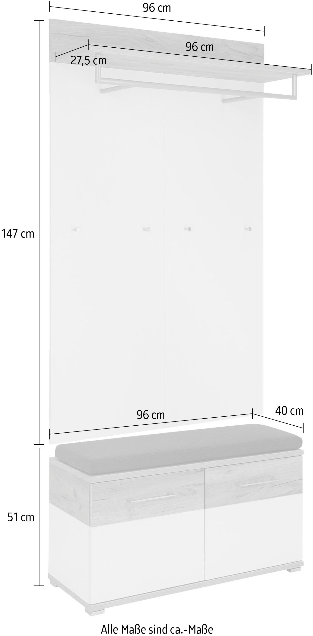 GERMANIA Halmeubelset GW-Topix Deuren met soft-close-functie (set, 3-delig)