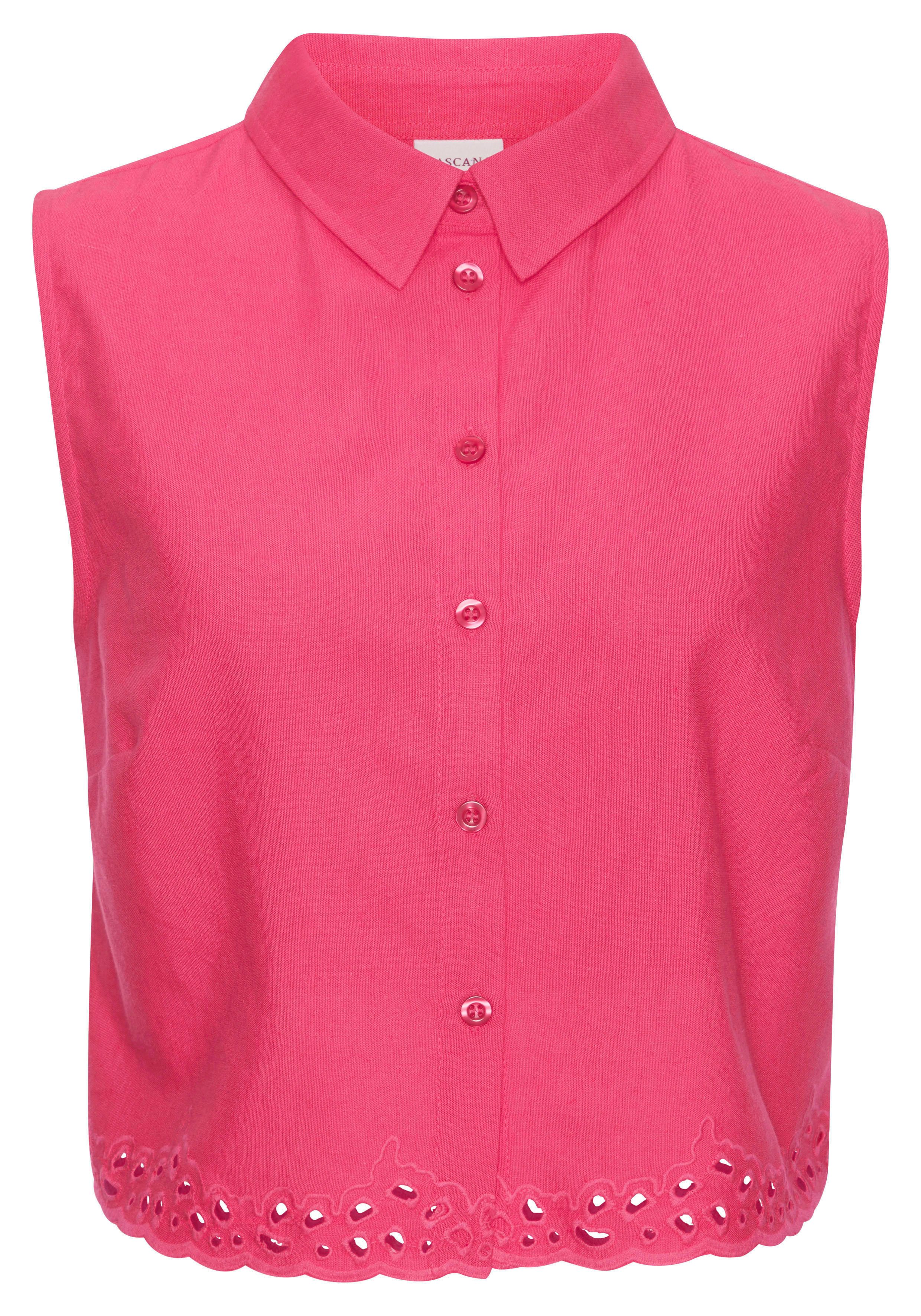 Lascana Top met haakapplicatie, linnen blouse, zomertop, casual