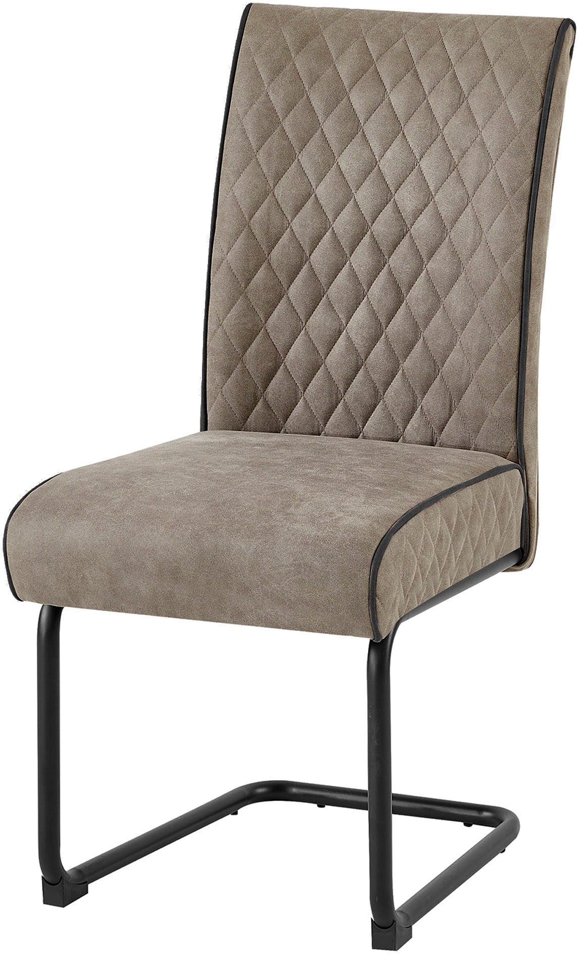 byLIVING Vrijdragende stoel Maria-XXL set van 2 met comfortabele verenbekleding en xxl belasting tot 150 kg (set, 2 stuks)