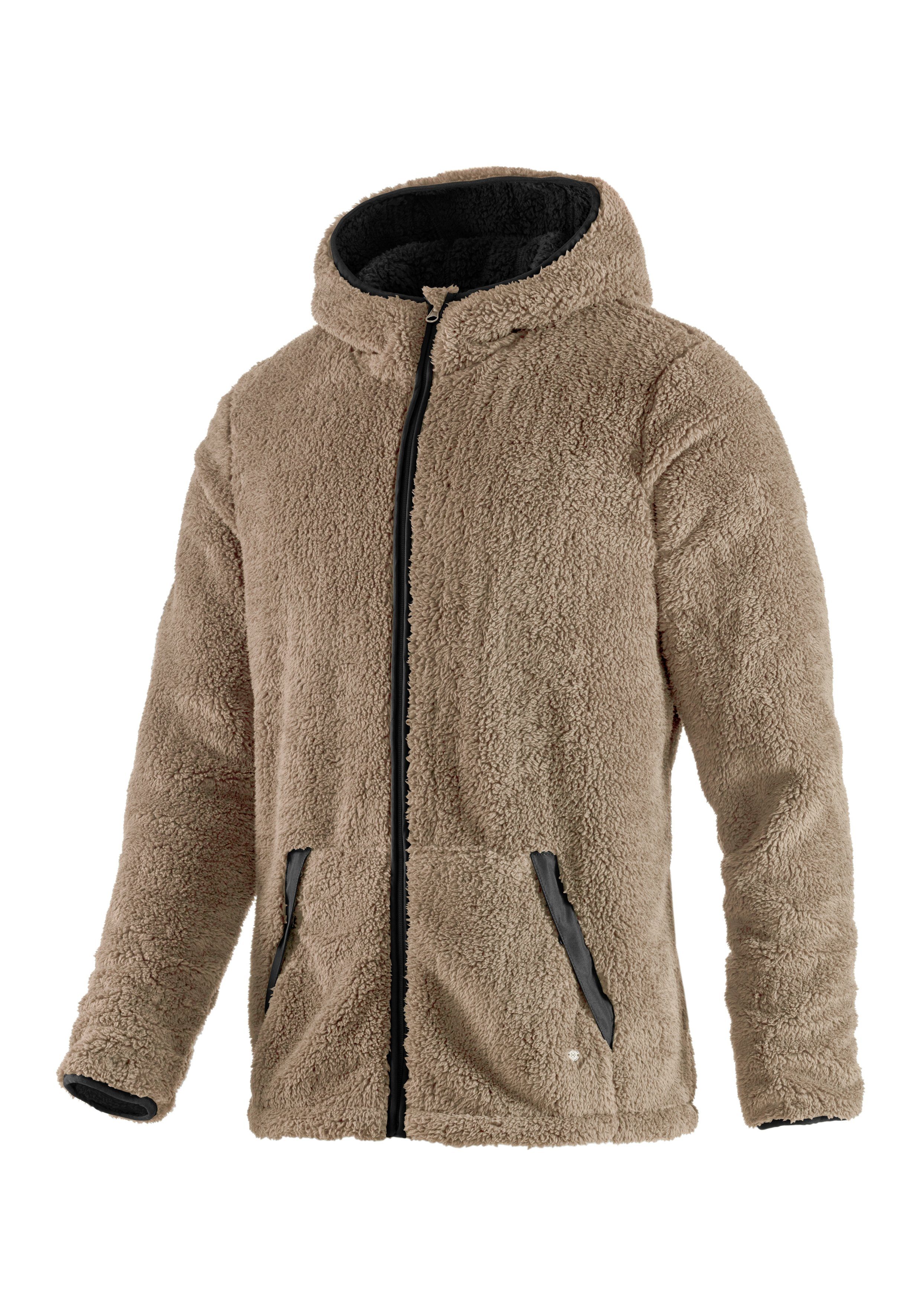 John Devin Capuchonvest in zacht teddy fleece