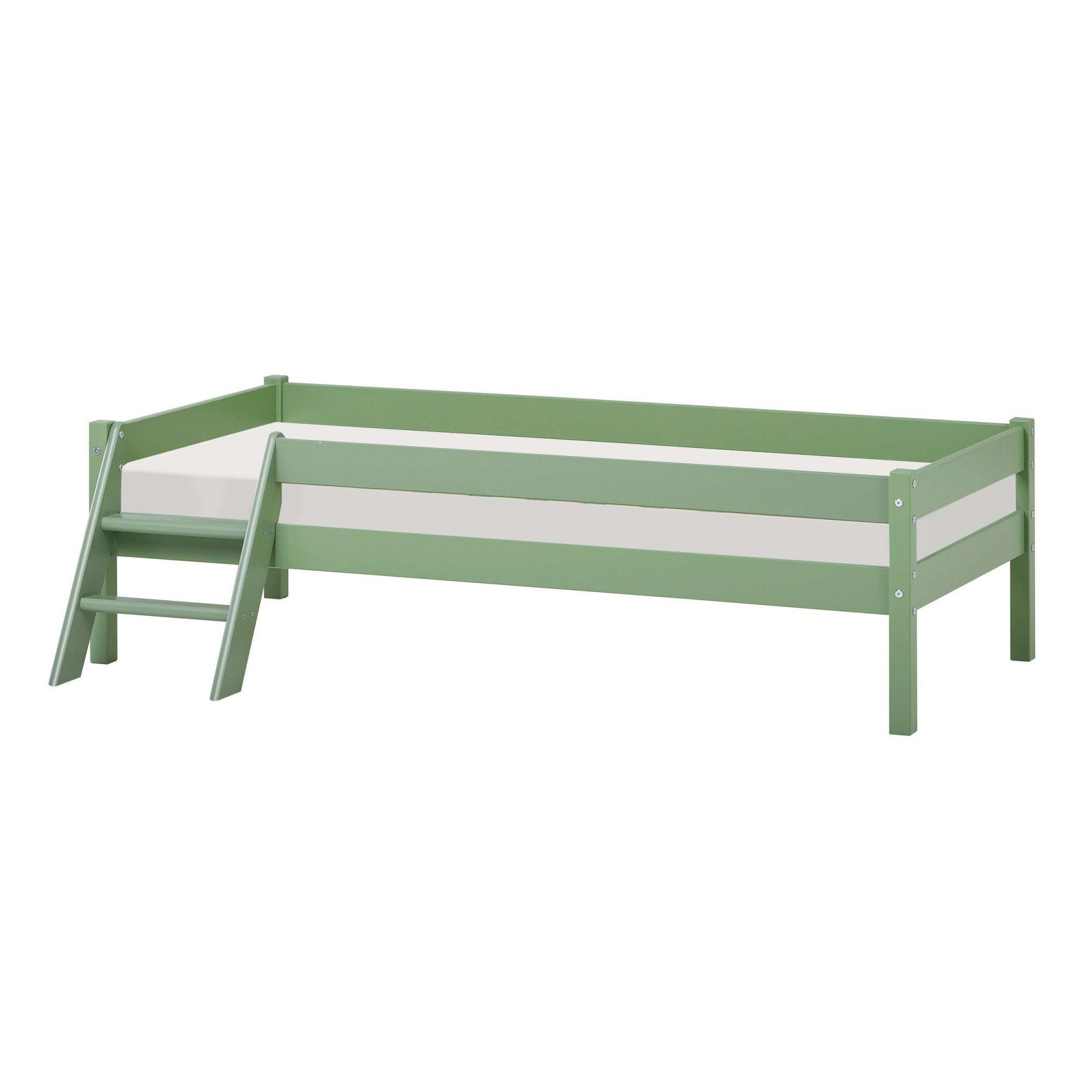 Home affaire Kinderbed ECO One Kinderbed met valbeveiliging en ladder, keuze uit 3 kleuren en matrassen