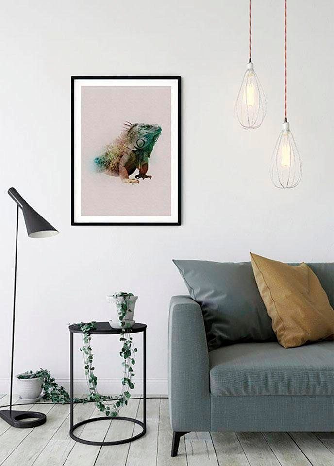 Komar Wanddecoratie Animals Paradise Iguana Wanddecoratie - zonder lijst (1 stuk)