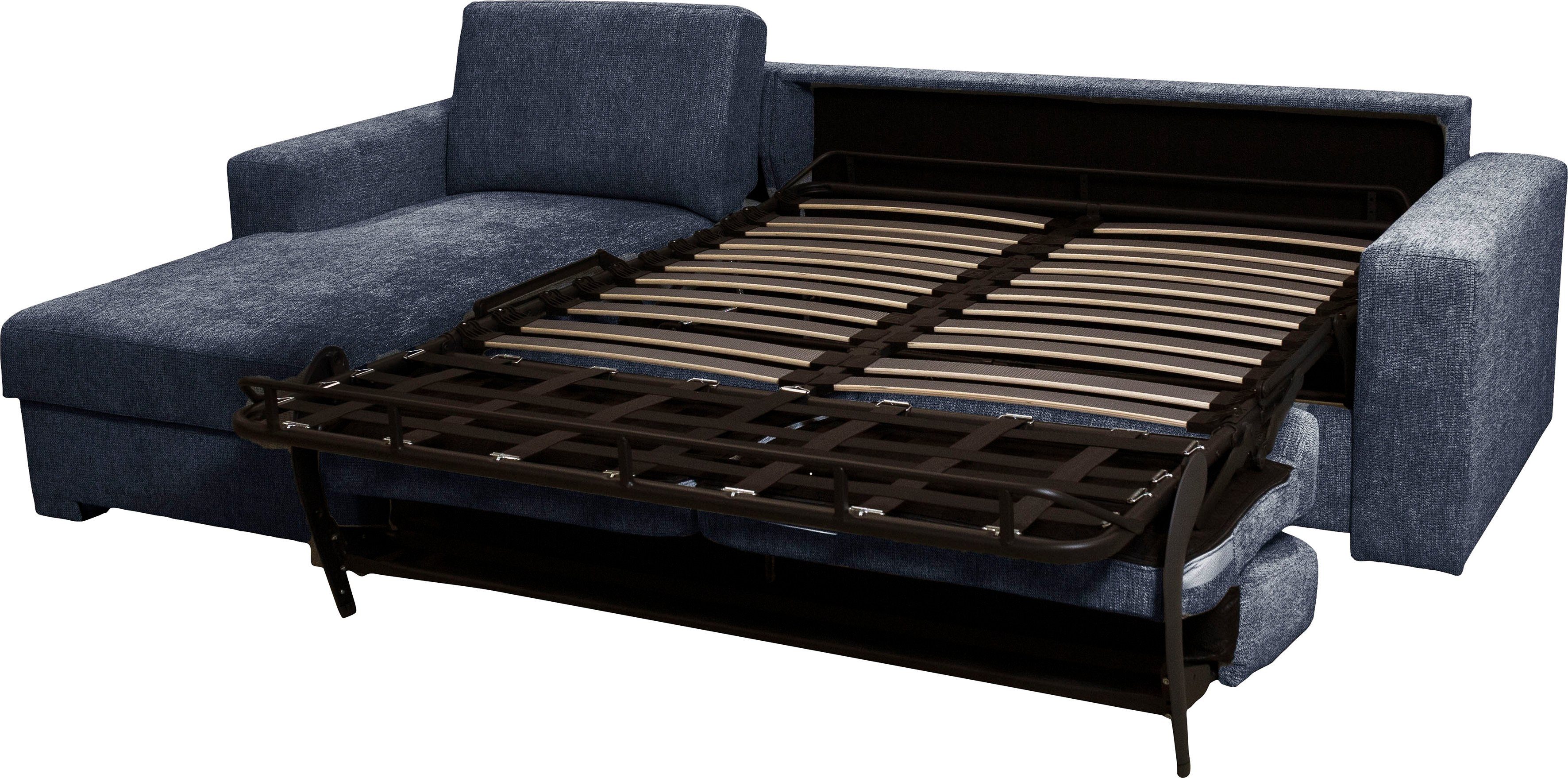 Home affaire Hoekbank Roma "M" matras hoogte 14 cm, slaapfunctie, met ondervering,