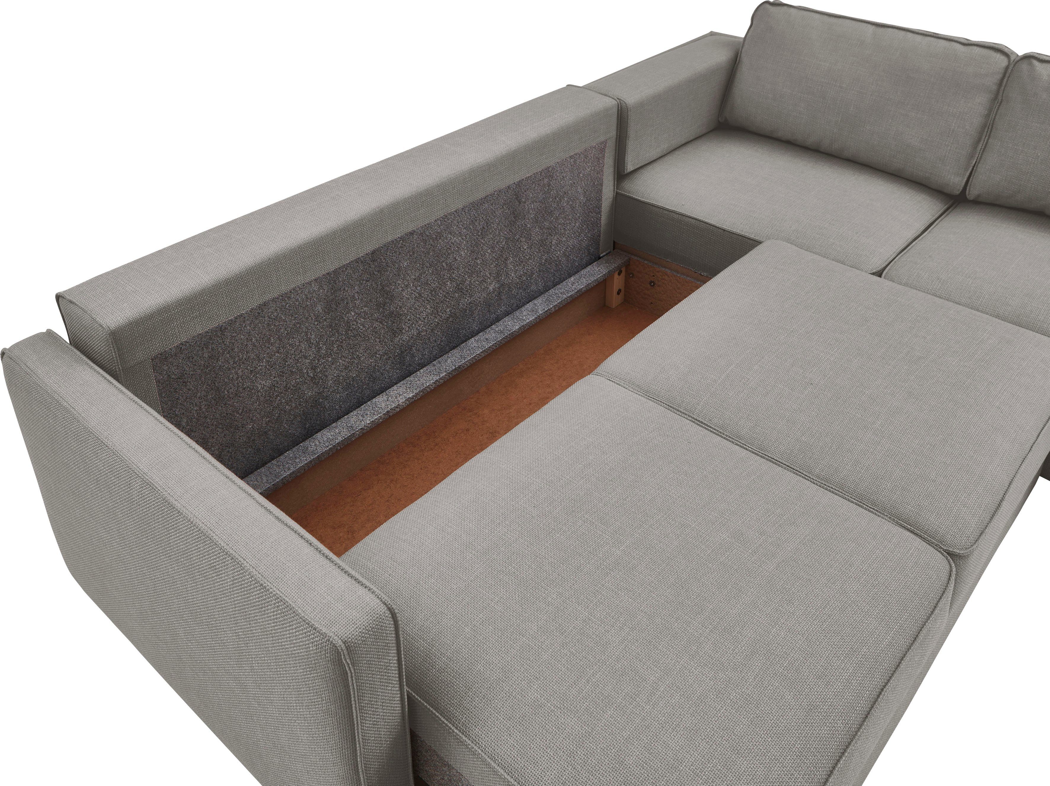 ATLANTIC home collection Slaapbank Chill Hoekbank met slaapfunctie en bedlade