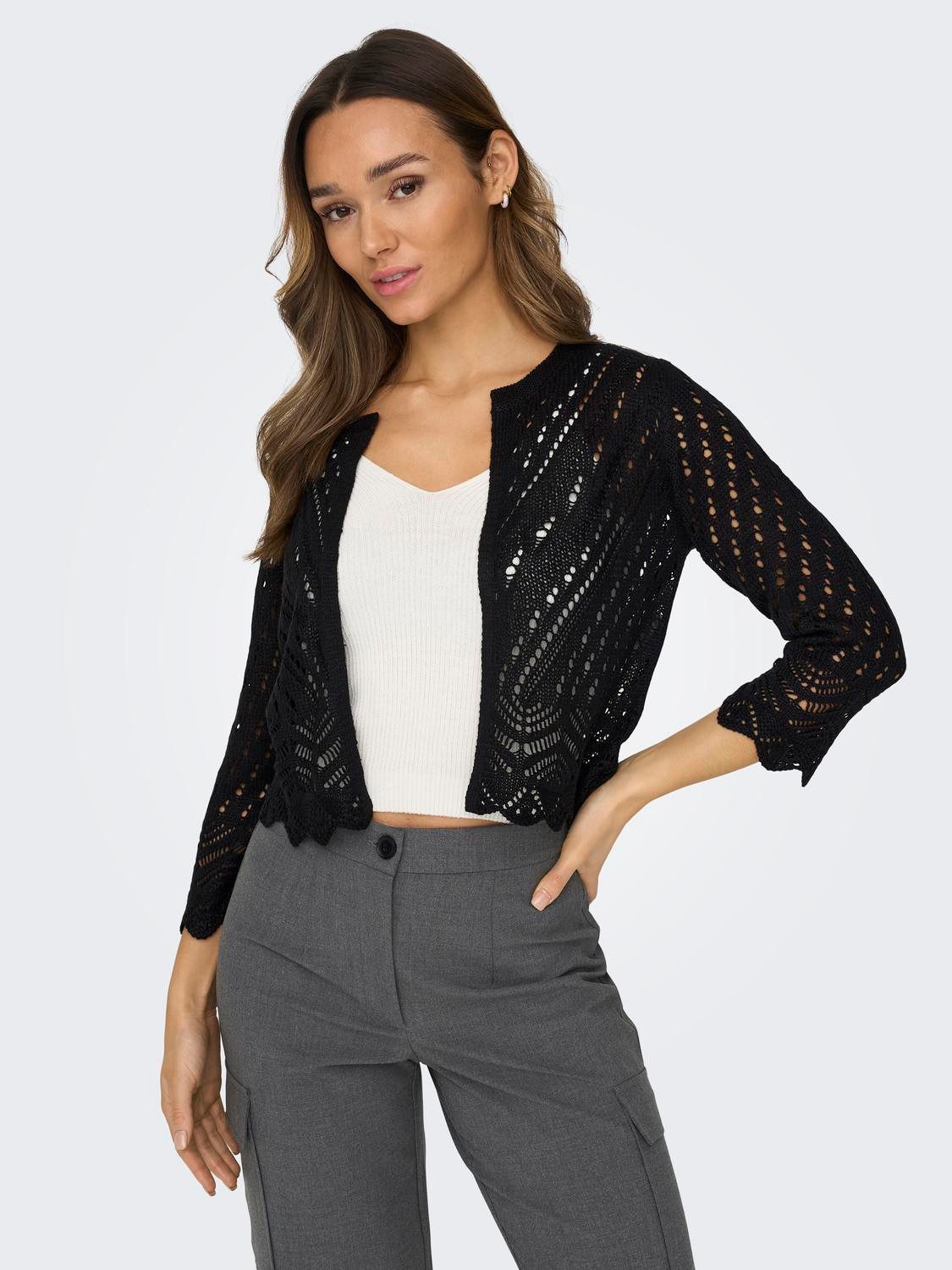 JDY Vest JDYSUN 3/4 CROPPED CARDIGAN KNT NOOS