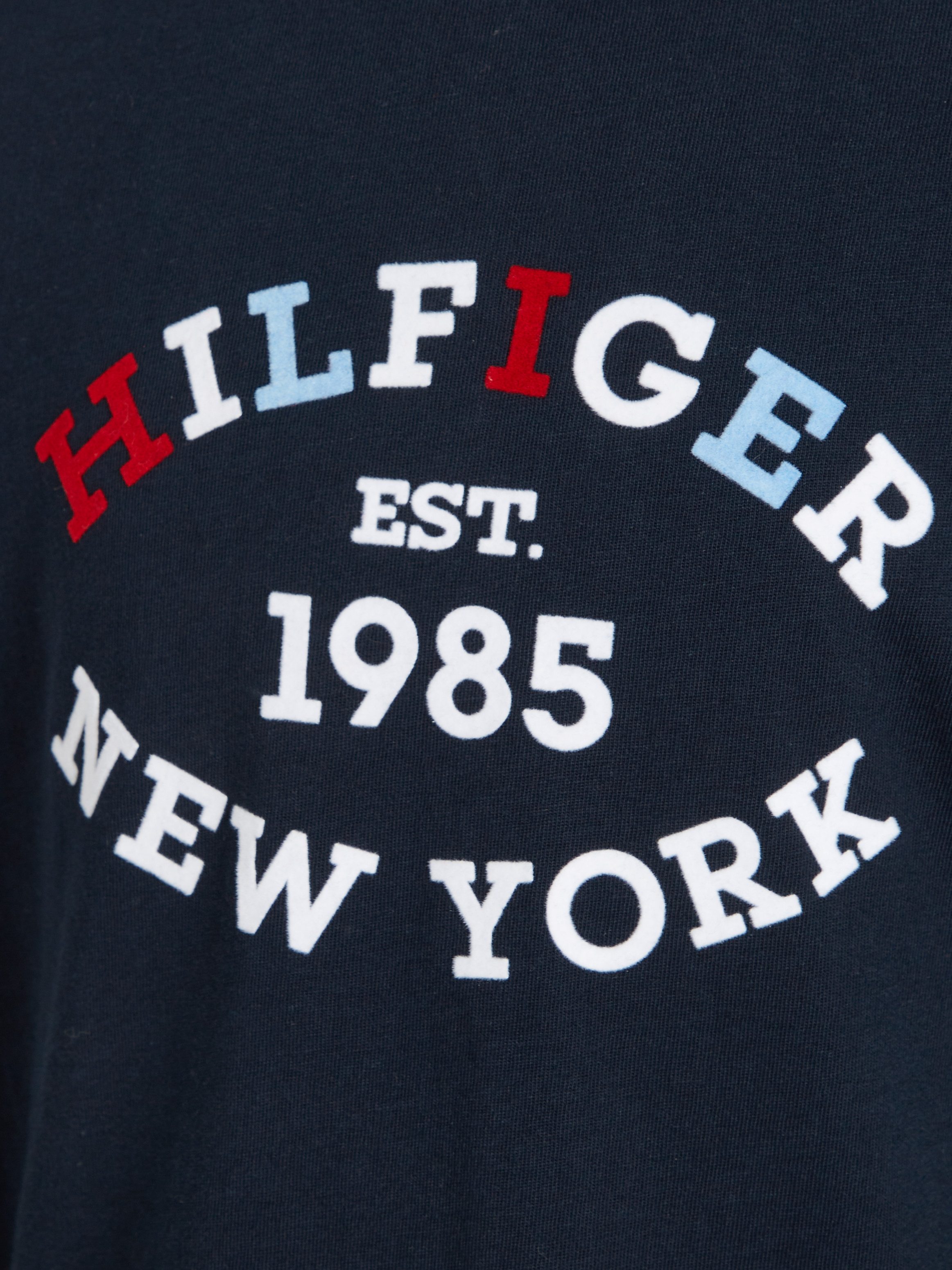 Tommy Hilfiger Shirt met lange mouwen MONOTYPE FLOCK REGULAR TEE LS Kinderen tot 16 jaar met logo-opdruk