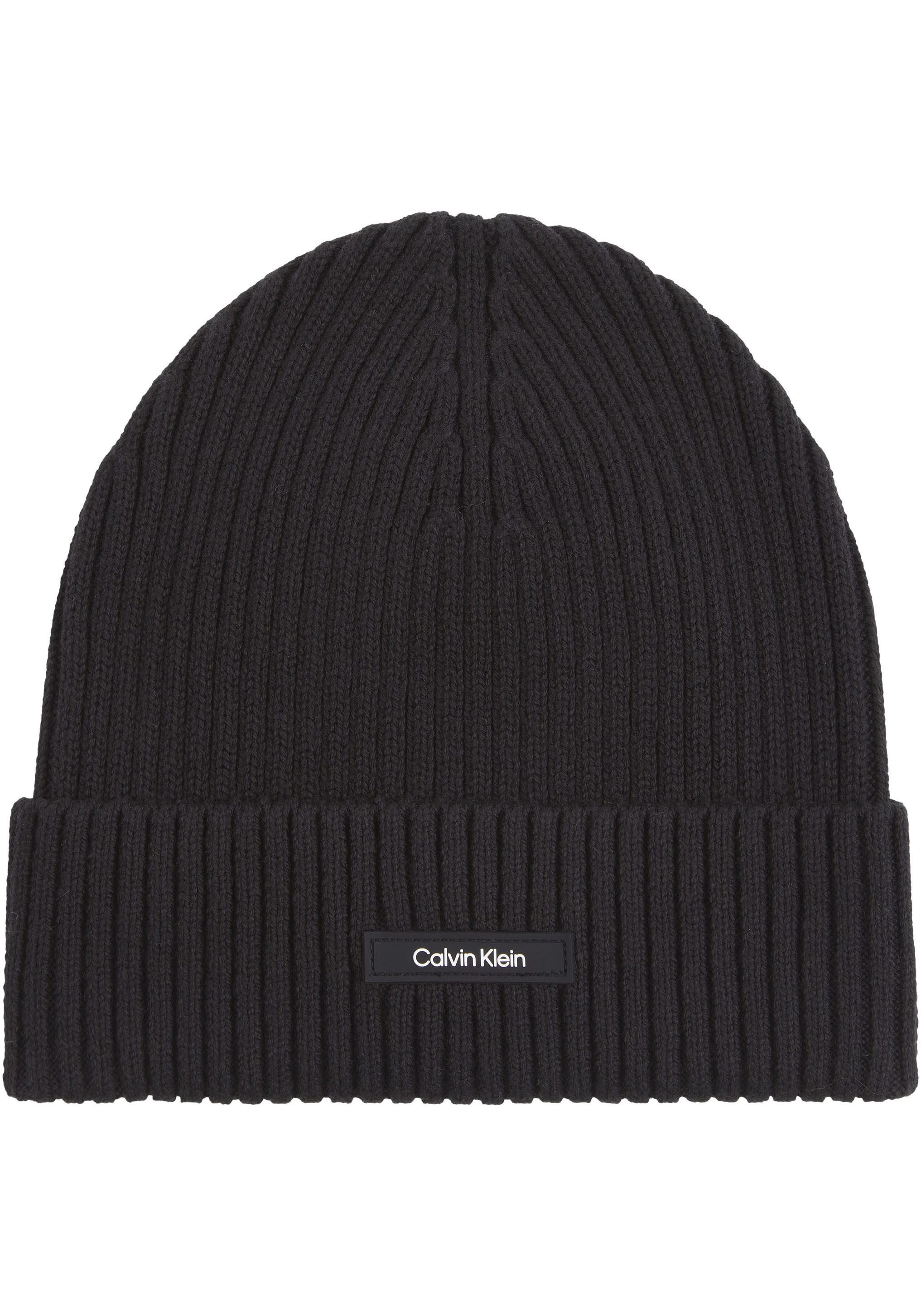 Calvin Klein Beanie CLASSIC COTTON RIB BEANIE