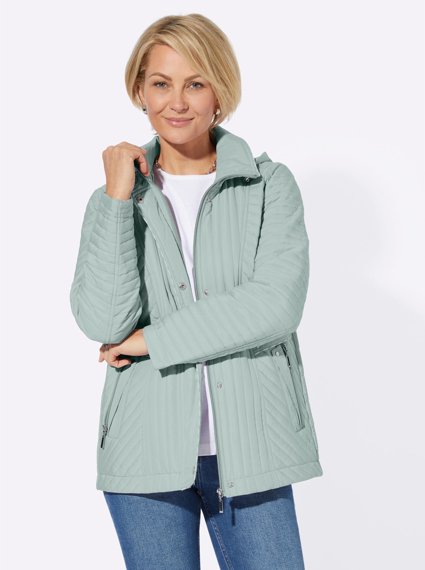 Casual Looks Gewatteerde jas dames gewatteerde jassen maat 50 blauw