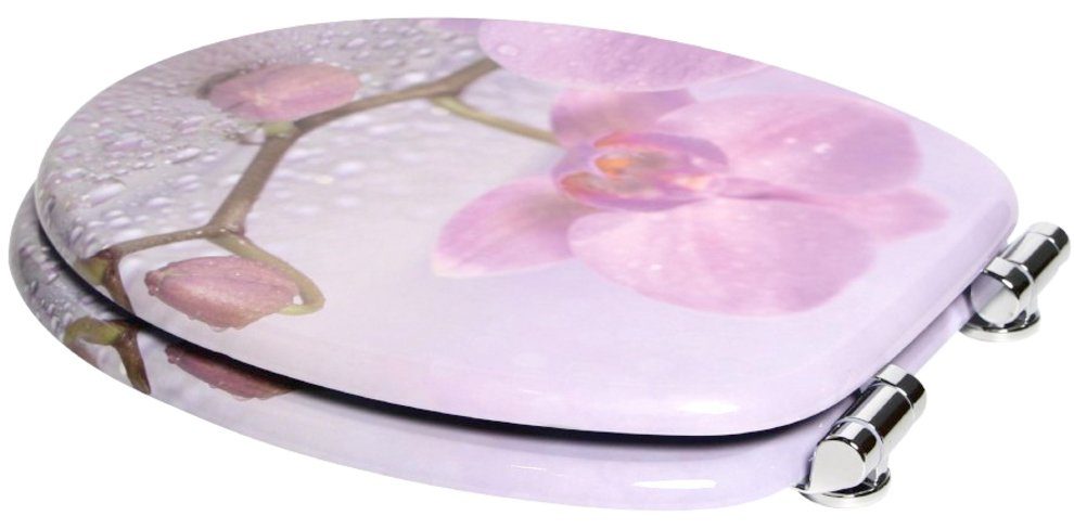 Sanilo Set badkameraccessoires Blooming bestaand uit toiletzitting, badmat en wastafelplug (complete set, 3-delig)