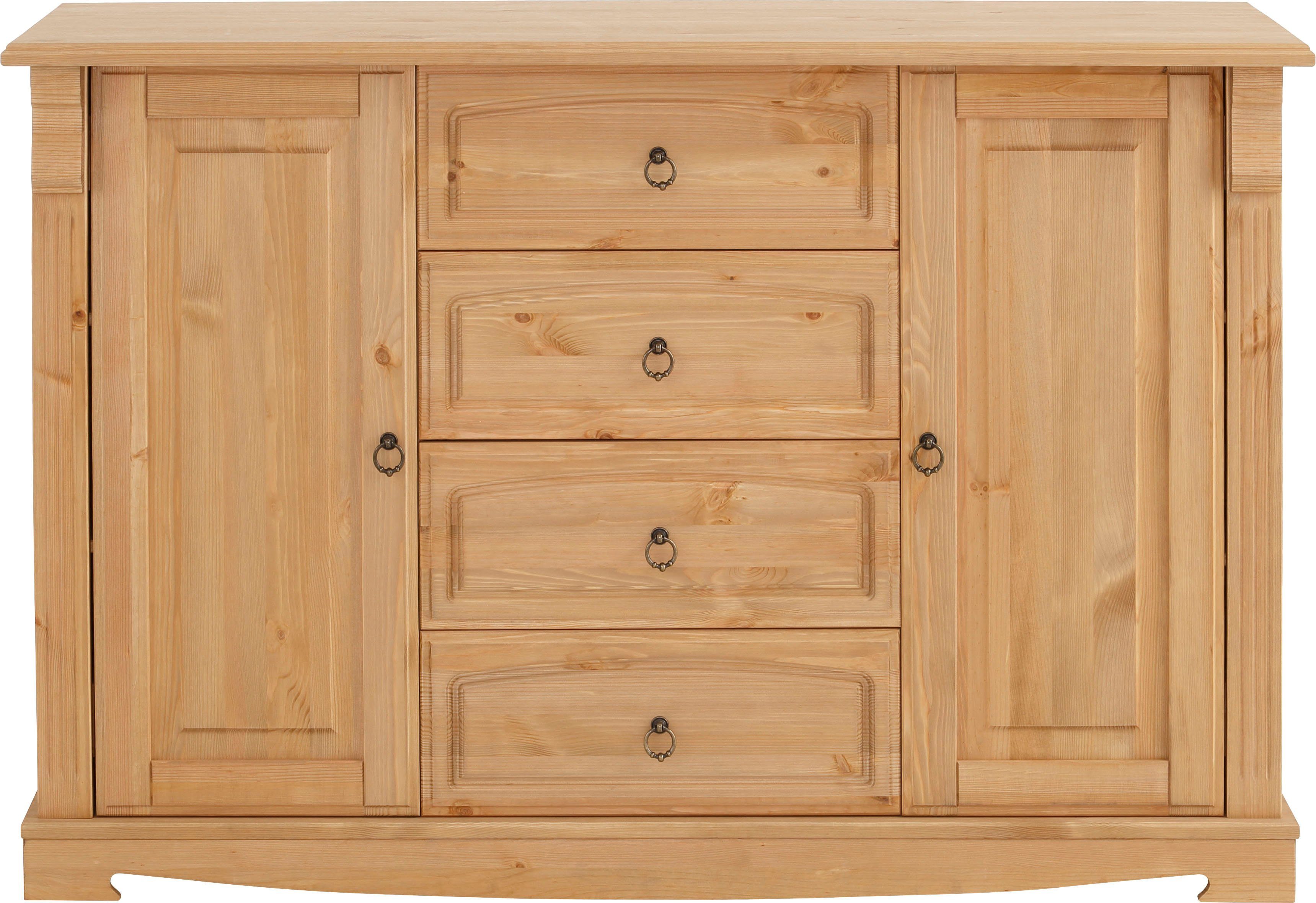 Home affaire Dressoir ANNA Commode van massief dennenhout, FSC®, breedte 140 cm