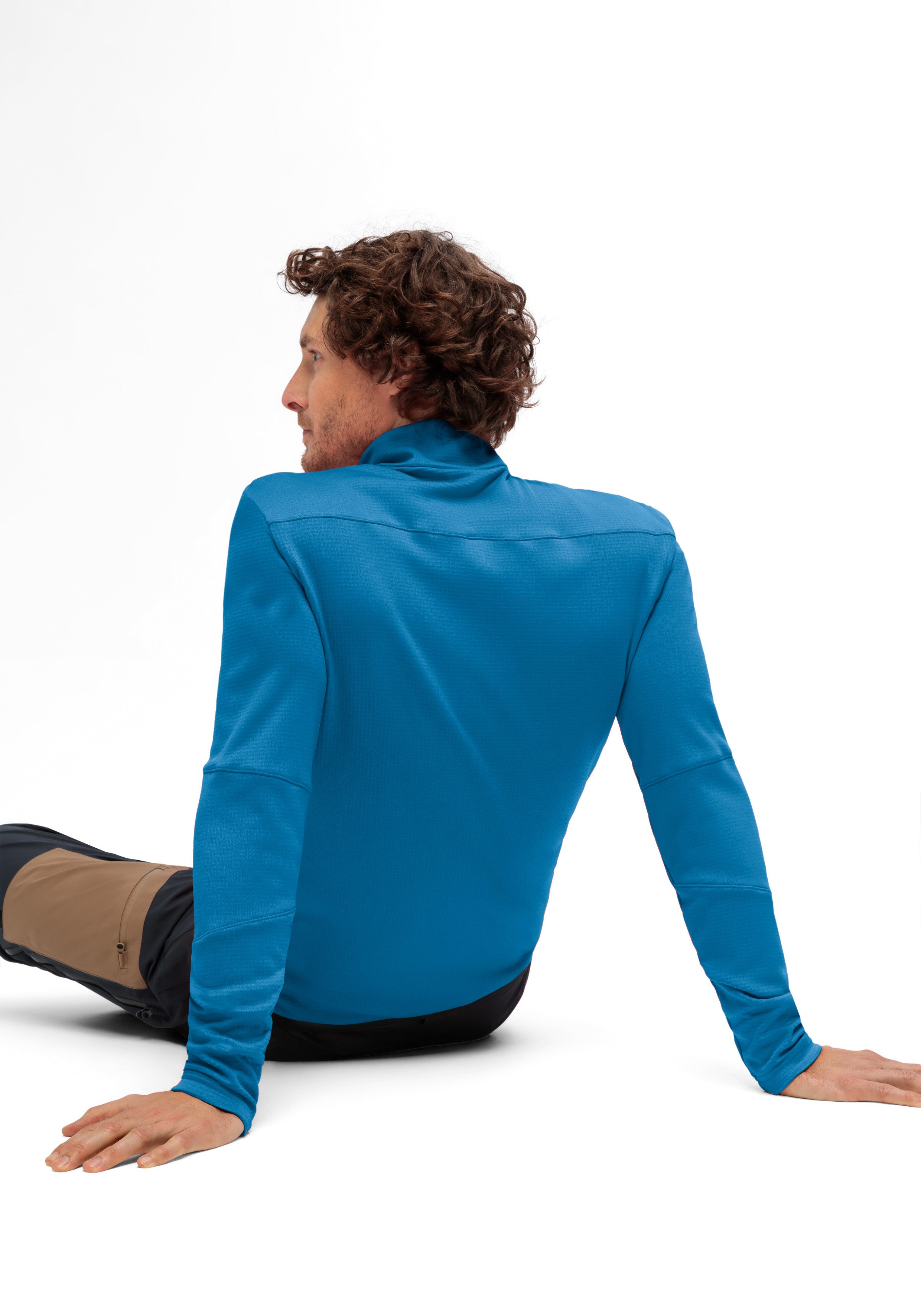 Maier Sports Fleecejack Sinaia M Heren midlayer, ademend en sneldrogend, slim fit