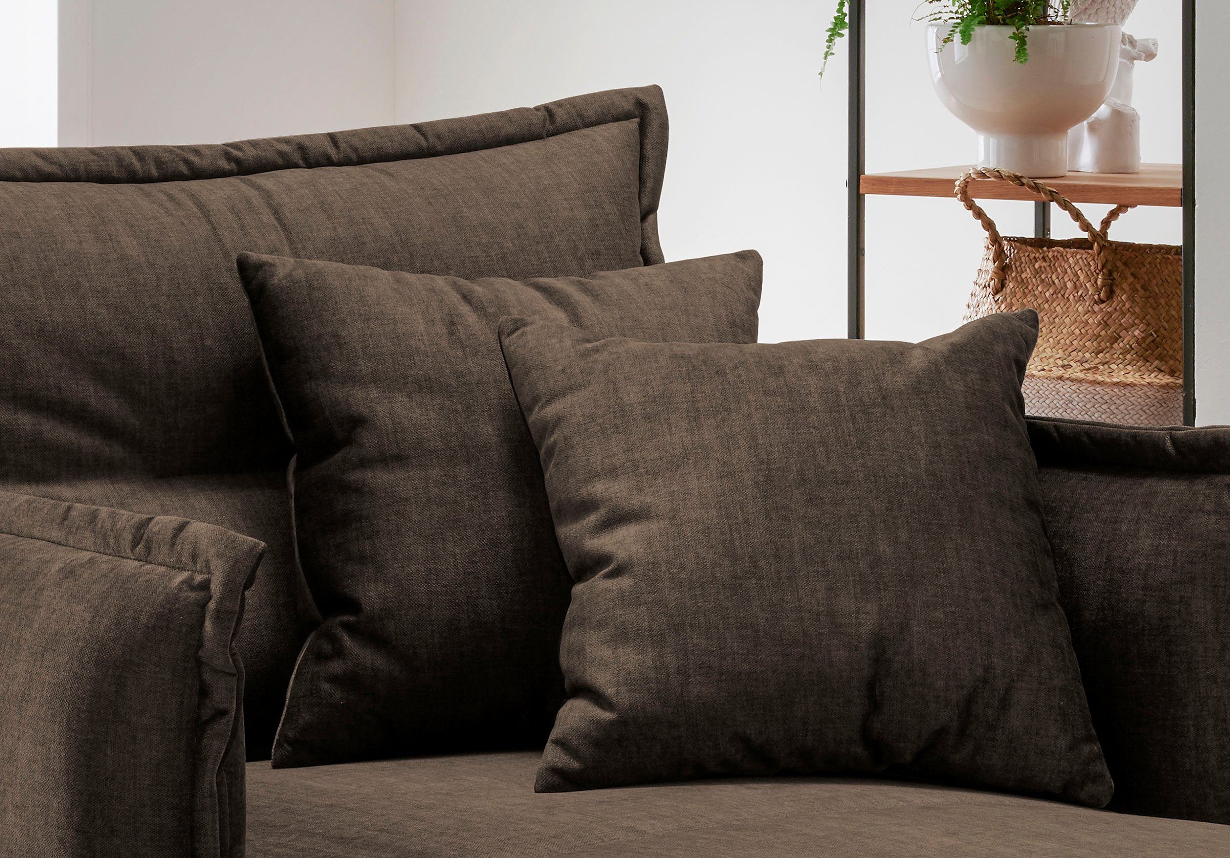 INOSIGN Loveseat LAZIO moderne fauteuil met een comfortabele bekleding, 2 stuks decoratieve sierkussens