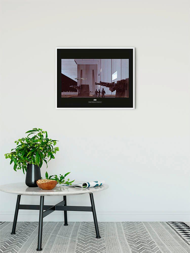 Komar Wanddecoratie Star Wars Classic RMQ Death star Hangar Wanddecoratie voor de kinderkamer - zonder lijst (1 stuk)