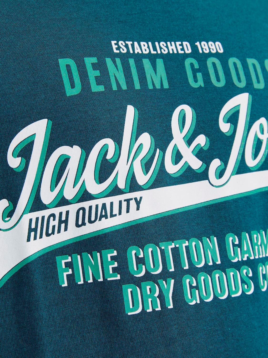 Jack & Jones Junior Shirt met ronde hals JJELOGO TEE SS O-NECK 2 COL S NOOS JNR