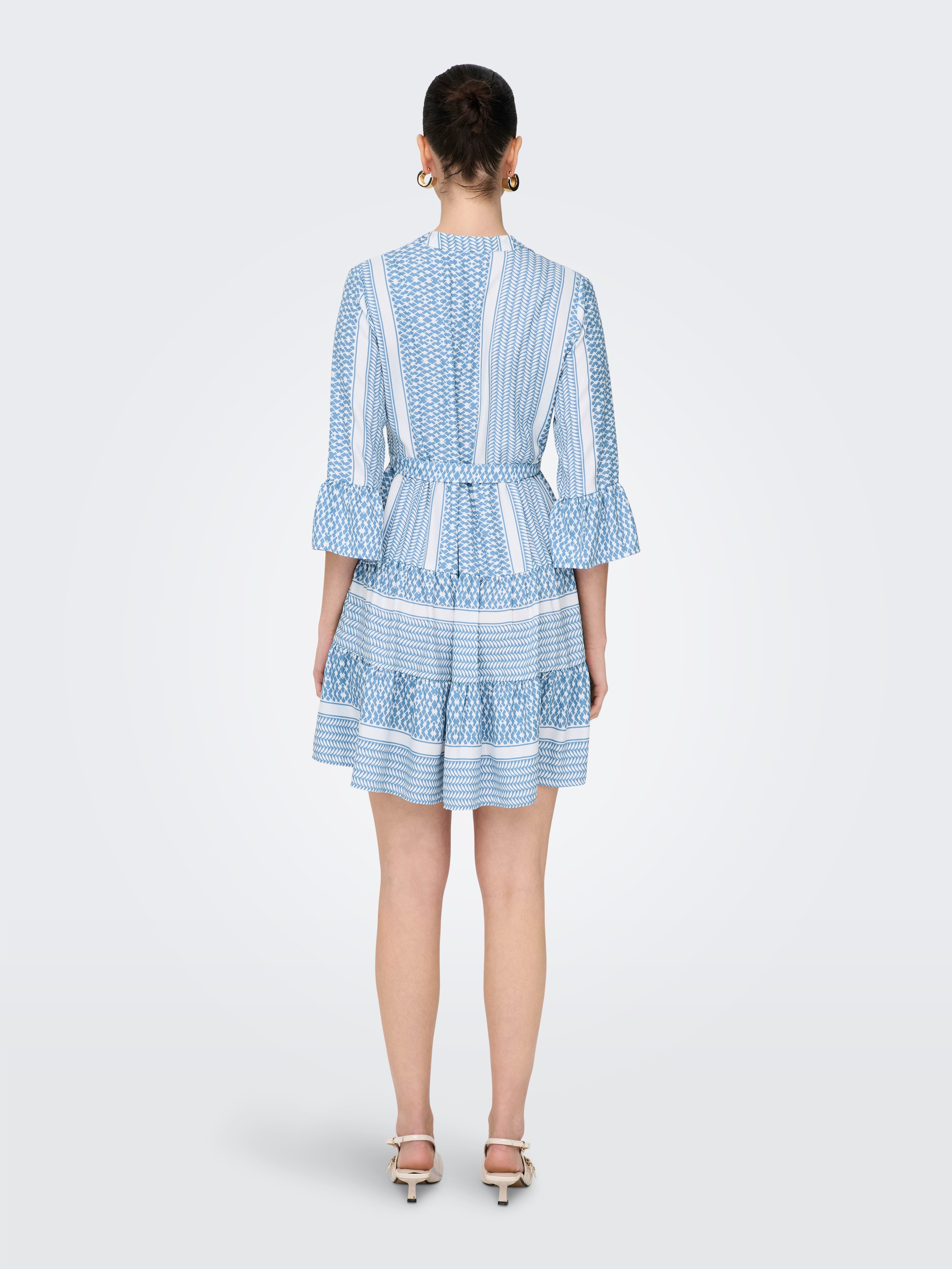 Only Tuniekjurk ONLATHENA LIFE 3/4 SHORT DRESS WVN NOOS