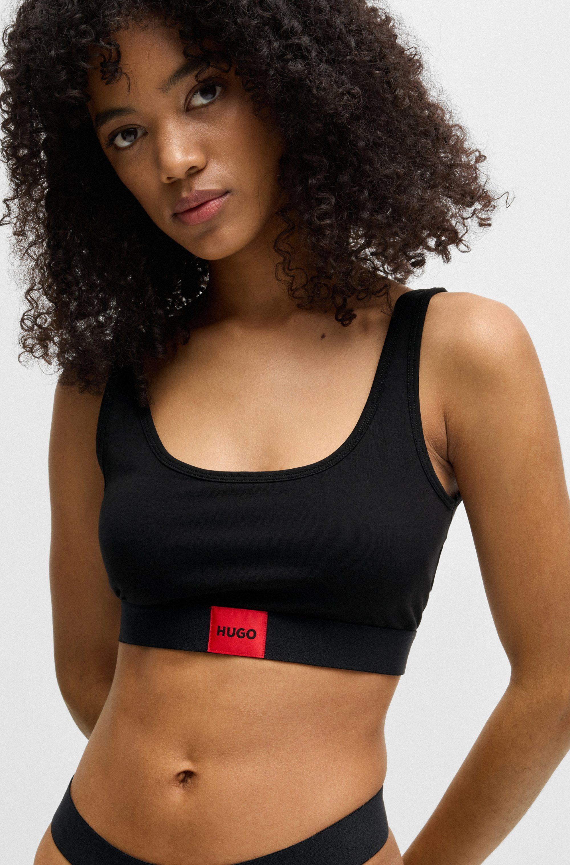 HUGO underwear Bralette-bh BRALETTE RED LABEL dames bralettes maat M zwart