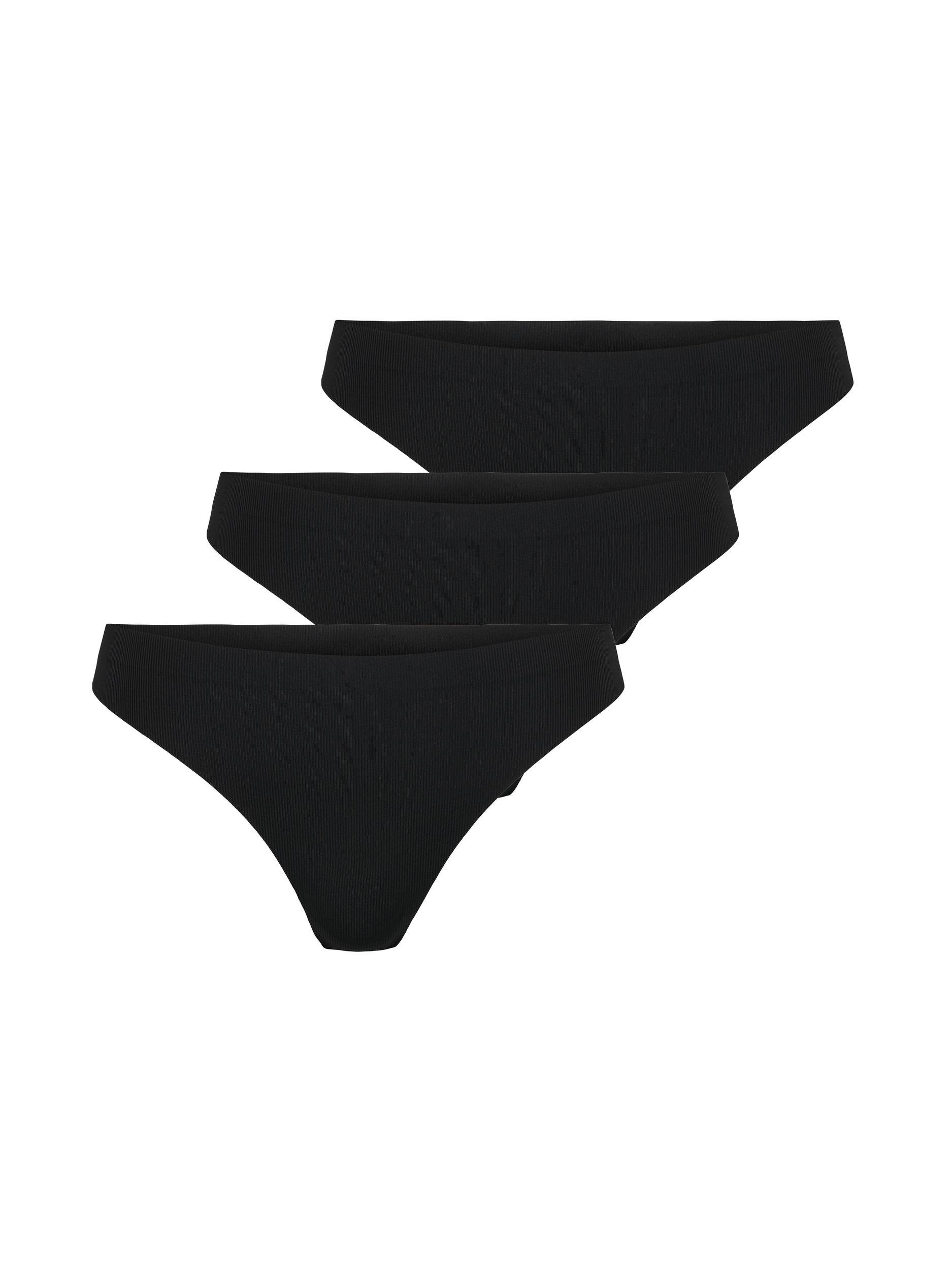 NU 20% KORTING: Only String ONLTRACY INVISIBLE 3-PACK RIB THONG (set, 3 stuks)