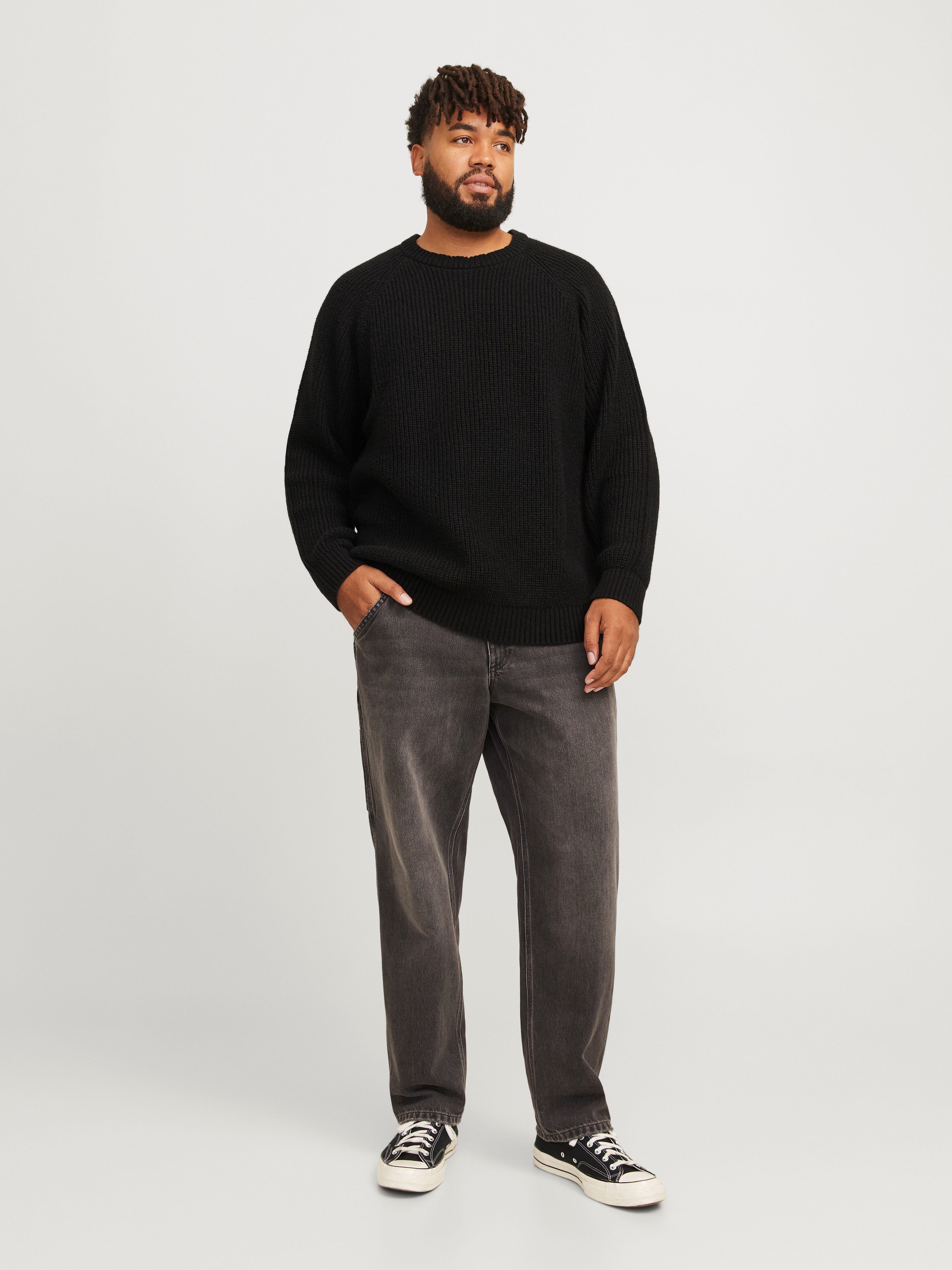 Jack & Jones PlusSize Trui met ronde hals JJJONES KNIT CREW NECK PLS