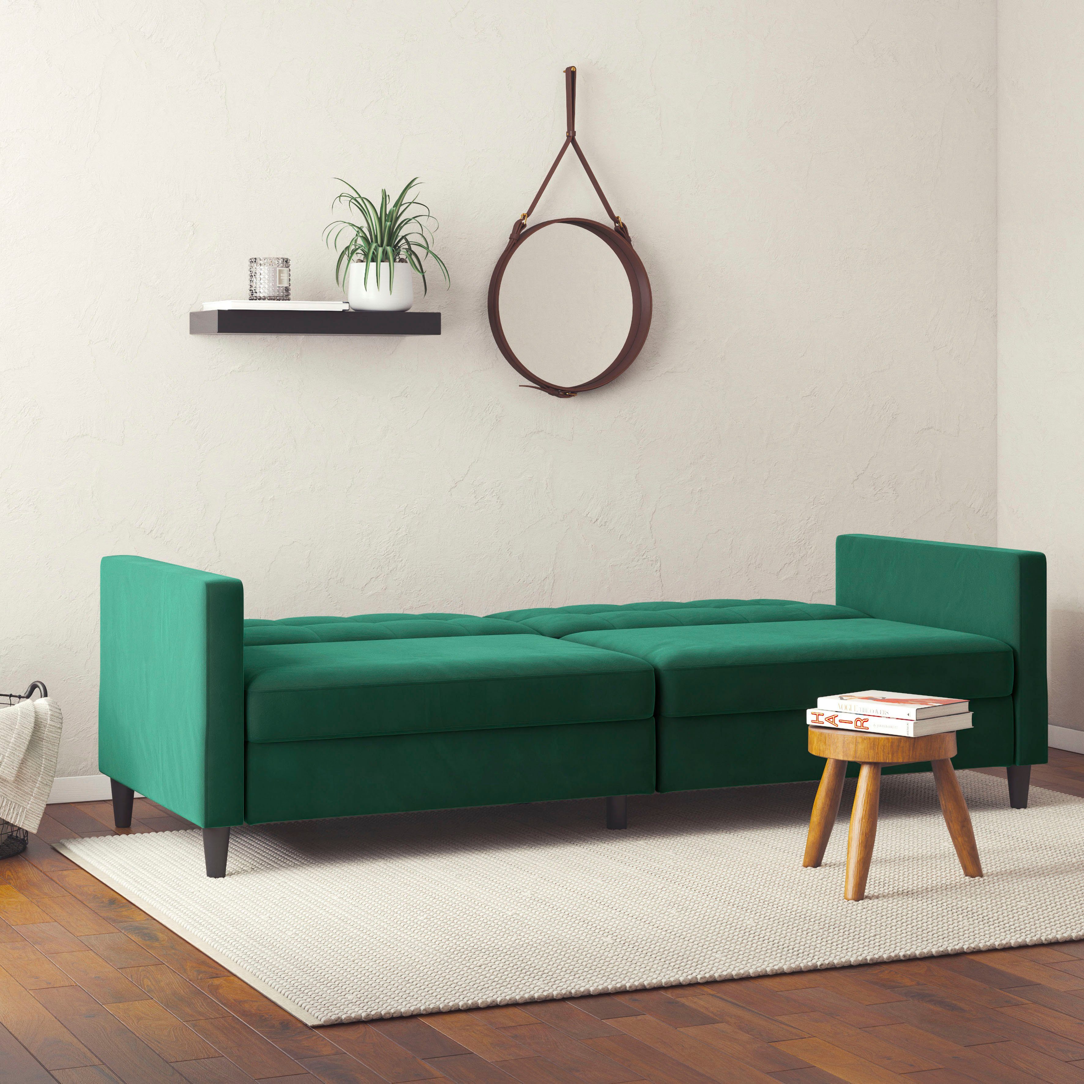 Dorel Home 3-zitsbank Hartford II Slaapfunctie, rugleuning 2-delig, 3-voudig verstelbaar, zithoogte 43 cm