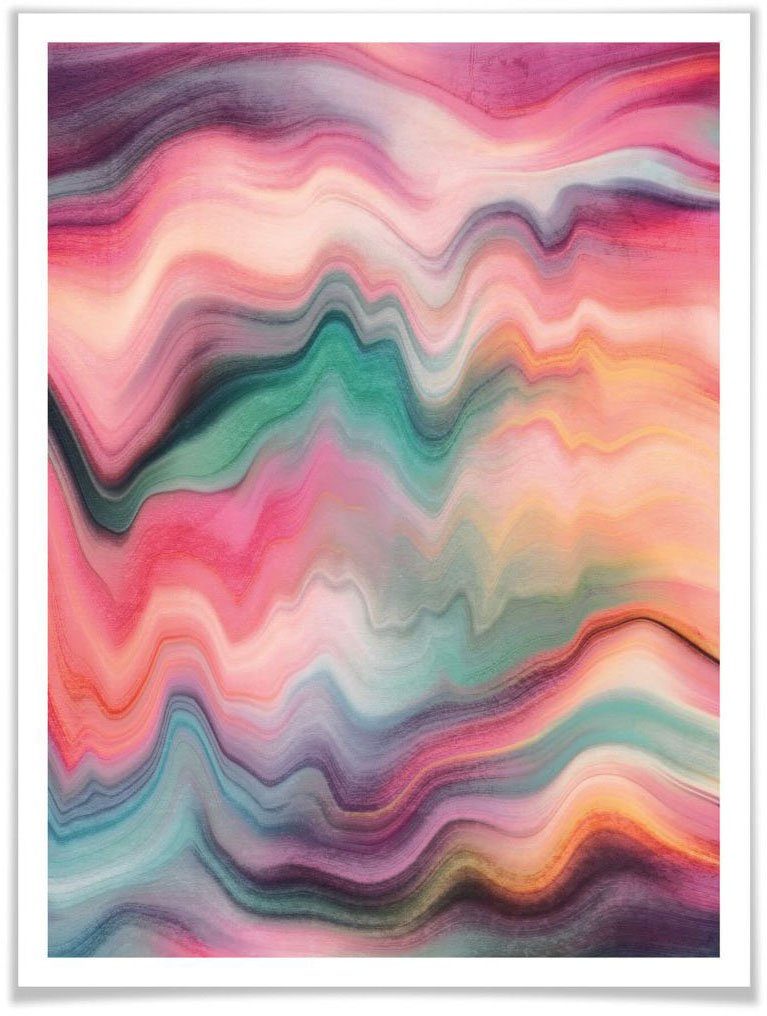 Wall-Art poster Regenbogen Marmor